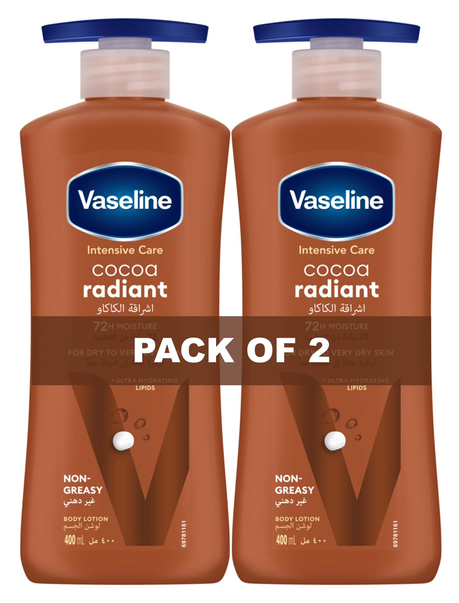 VaselineCocoa Radiant Body Lotion, 2 X 400ml