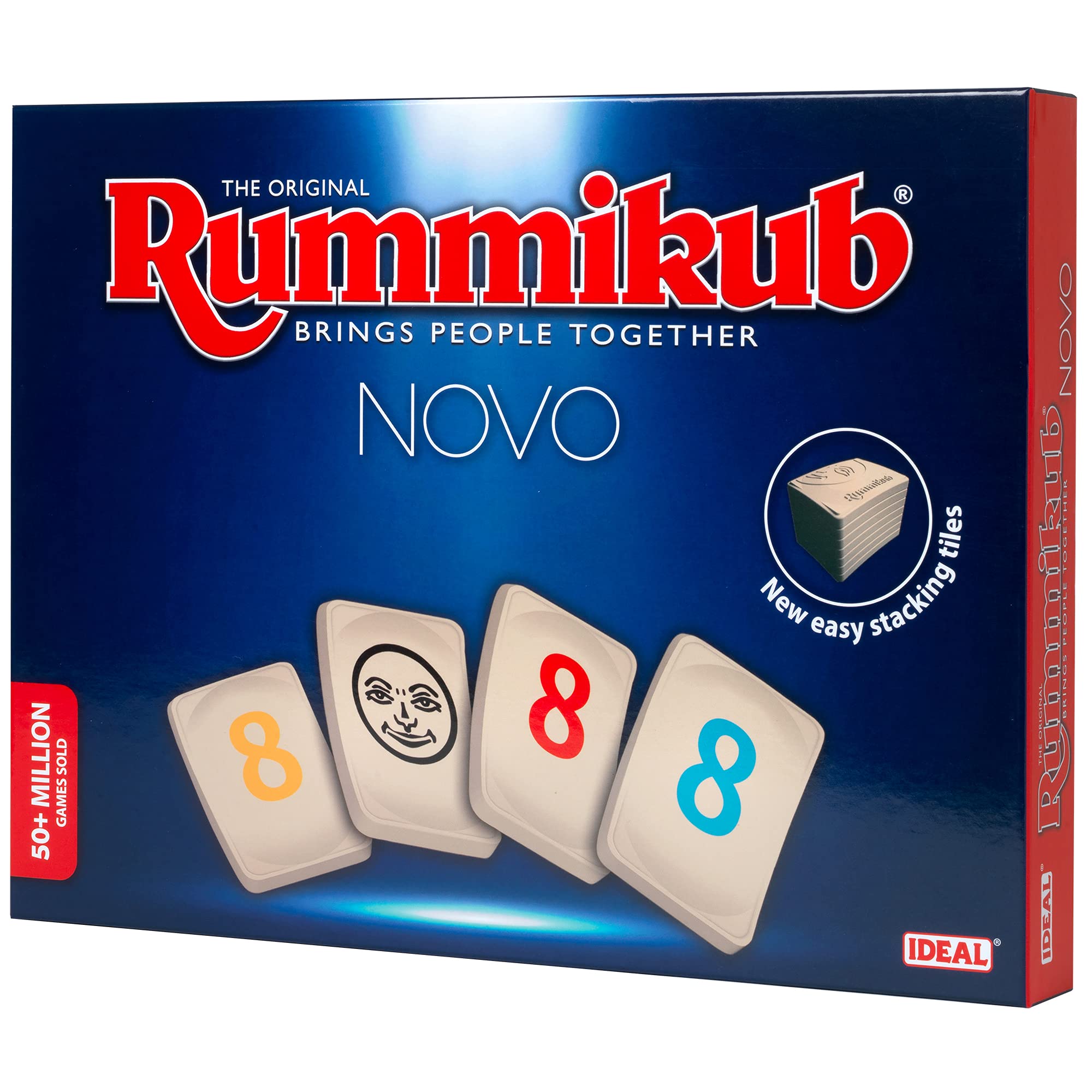 IDEAL | Rummikub Novo game: Brings people together | Family Strategy Games | For 2-4 Players | Ages 7+