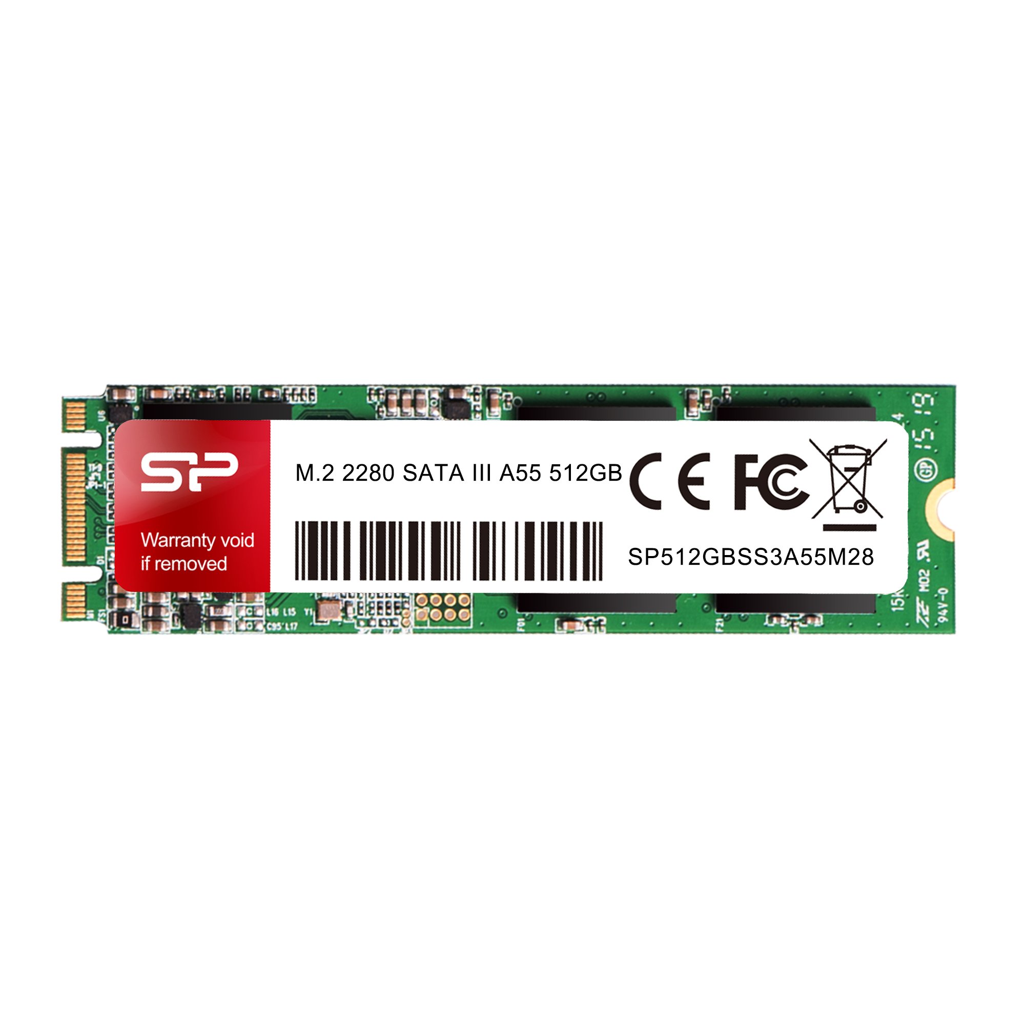 SP Silicon Power A55 512GB M.2 SATA SSD, Up to 560MB/s, 3D NAND with SLC Cache, M.2 2280 SATA III 6Gb/s Internal Solid State Drive for Desktop Laptop PC Computer