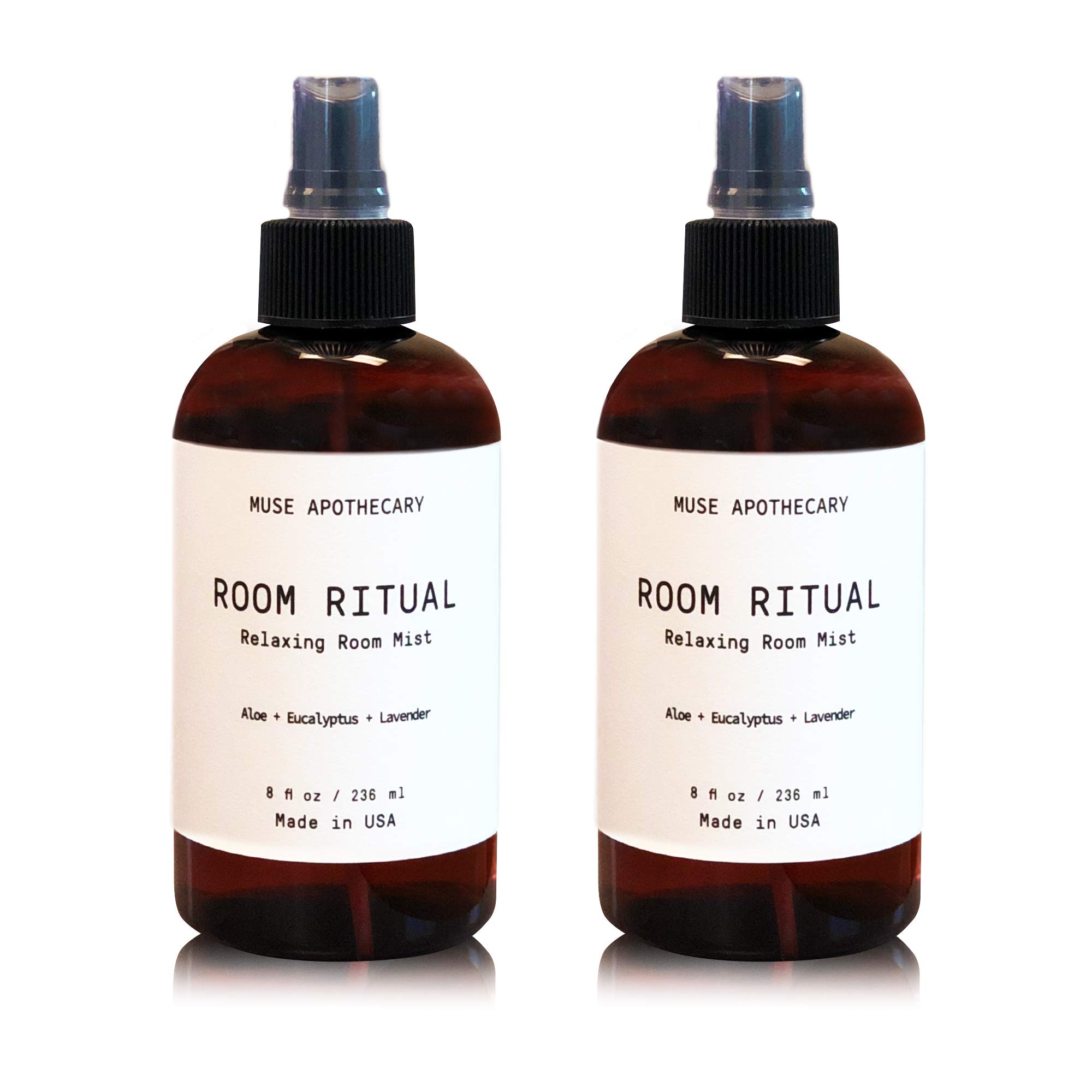 Muse ApothecaryRoom Ritual - Aromatic and Relaxing Room Mist, 8 oz, Infused with Natural Essential Oils - Aloe + Eucalyptus + Lavender, 2 Pack