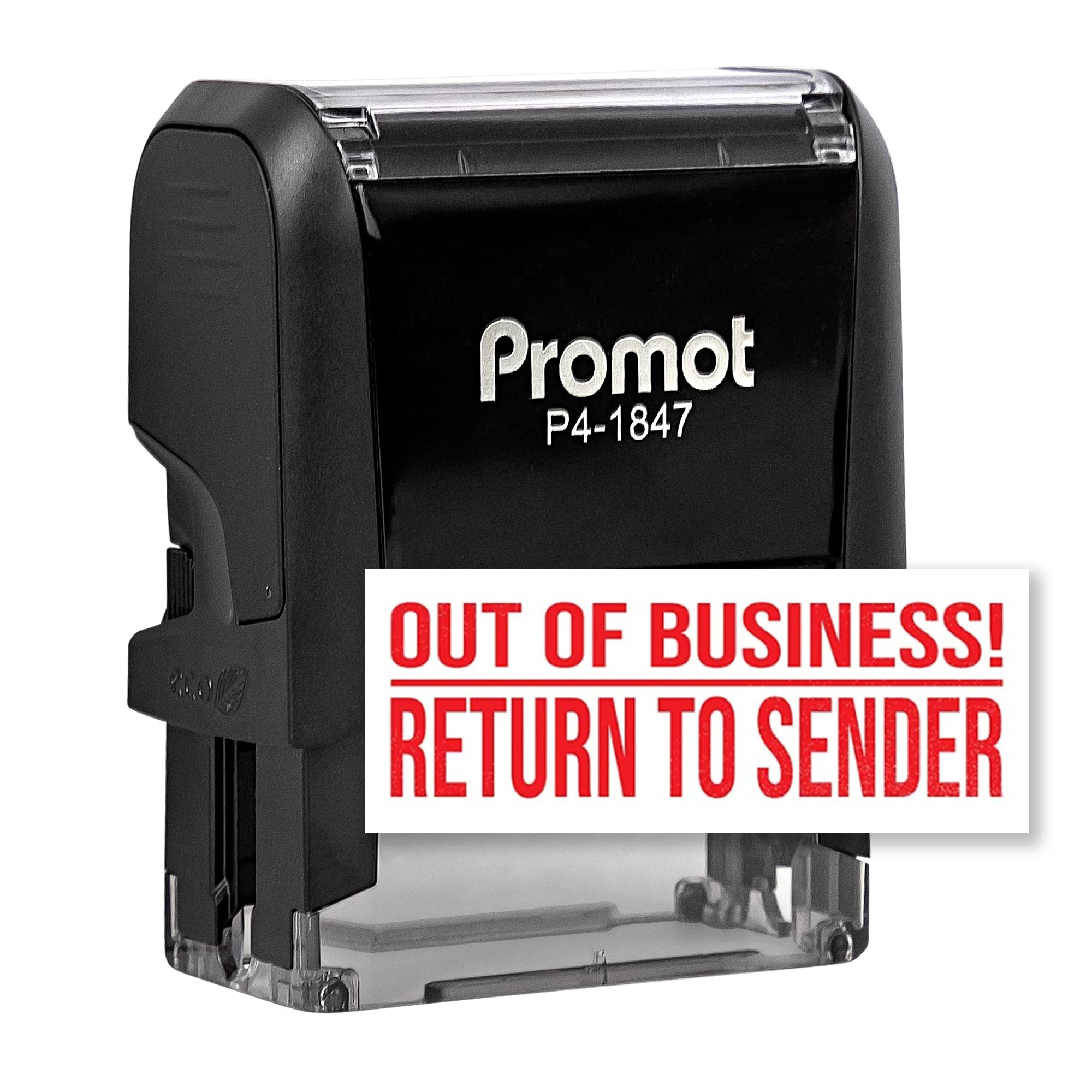 Promot Out of Business Return to Sender Self Inking Rubber Stamp