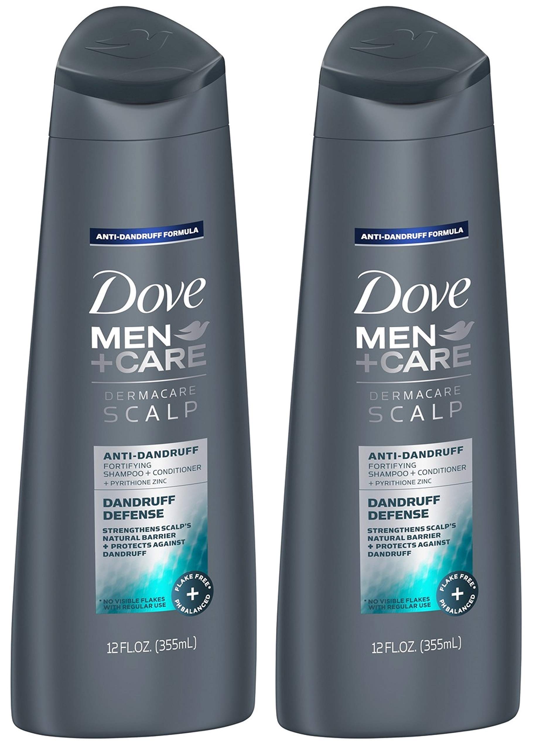 Dove Men+Care Dermacare Scalp 2-in-1 Shampoo + Conditioner, Dandruff Defense, 12 Ounce (Pack of 2)