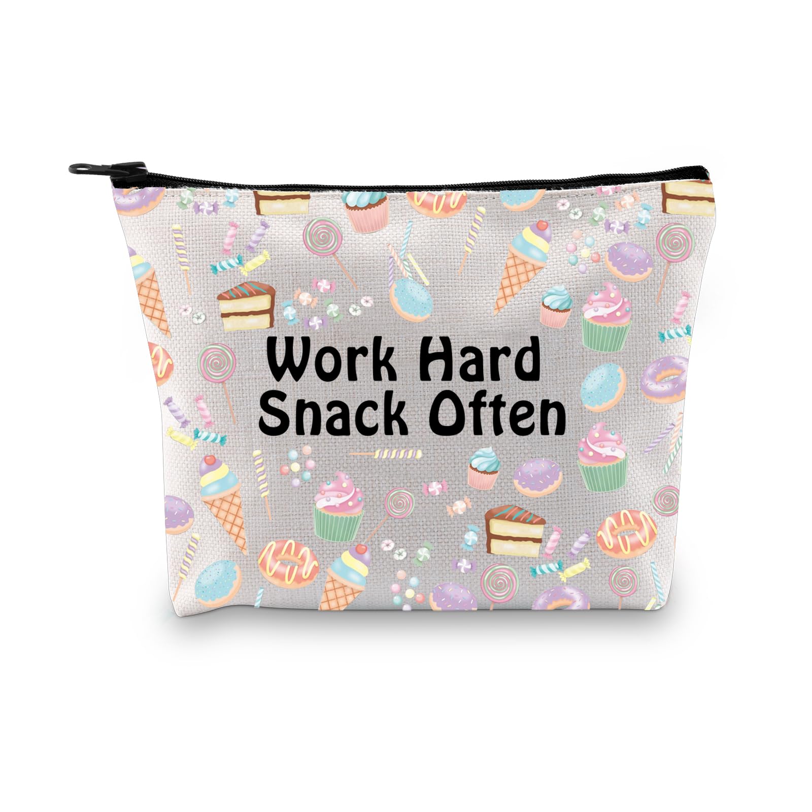 Snack Lover Gift Funny Snack Bag Work Hard Snack Often Inspirational Bag Foodie Gift