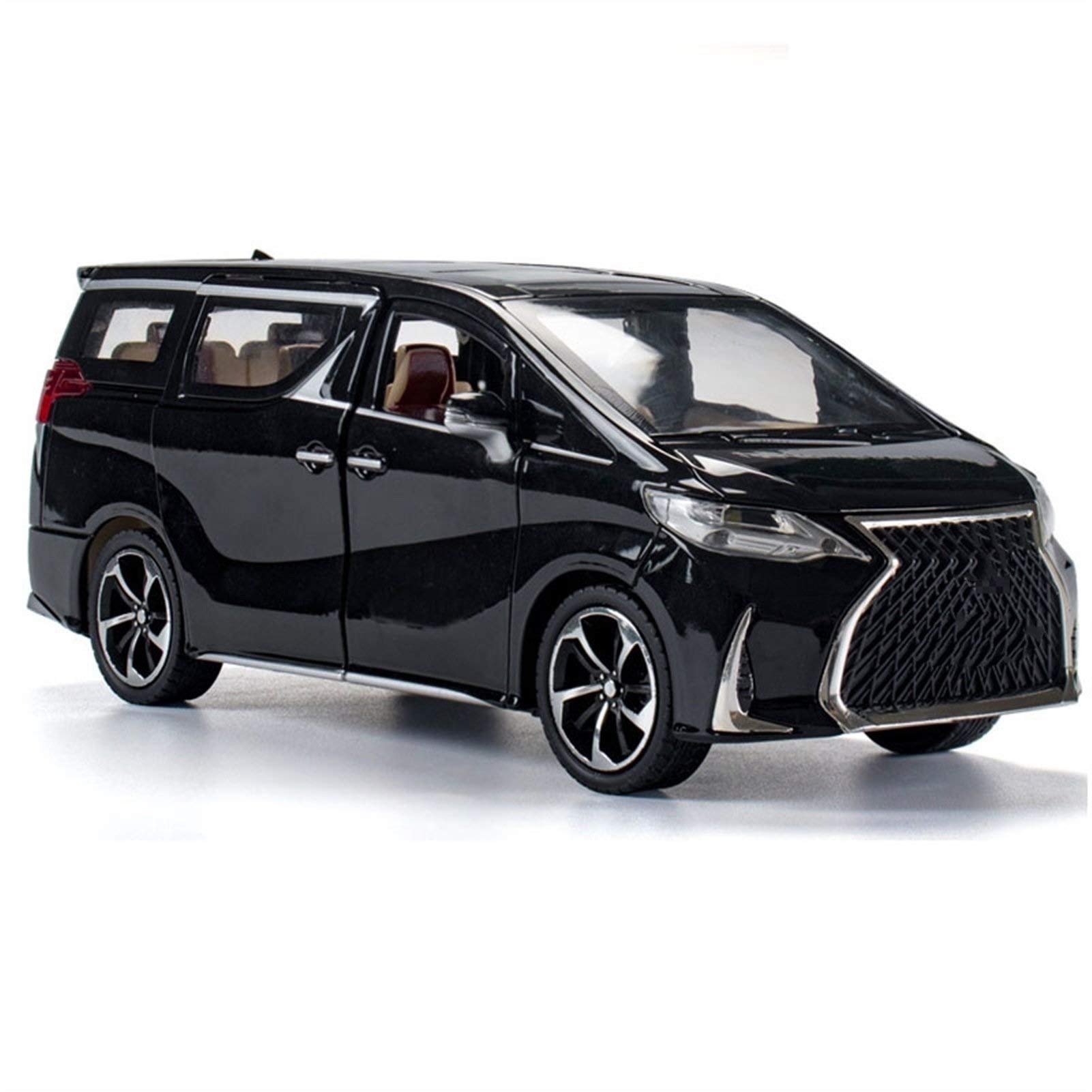 Model Car 1:24 For Lexus For MVP For LM300H Car Model Alloy Car Die Cast Model Toy Car Kid Toy Birthday Christmas Gifts Model Car (Color : Base black)