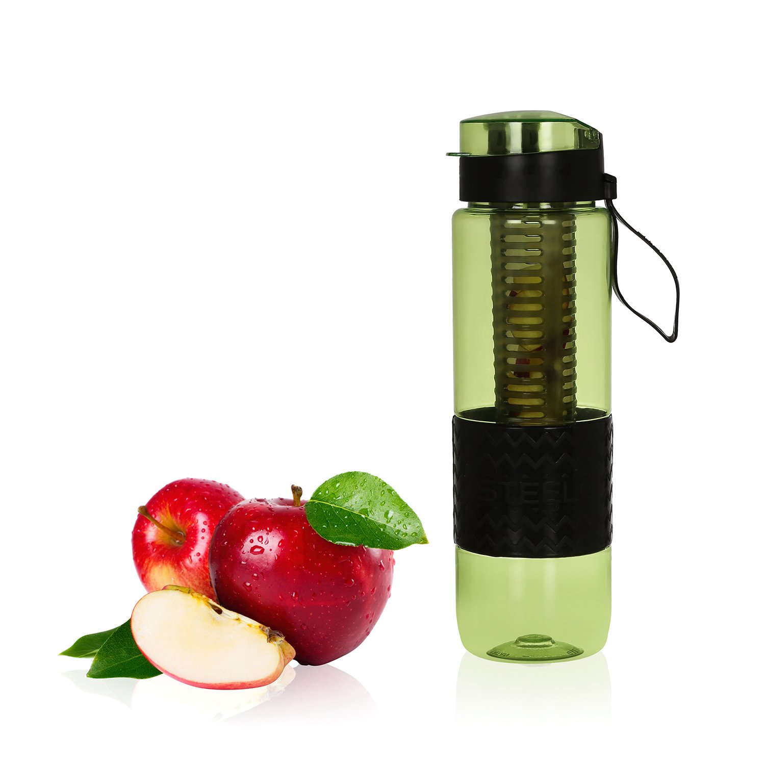 Steelo Tritan Infuser Bottle, 750ml, 1 Pc, Green