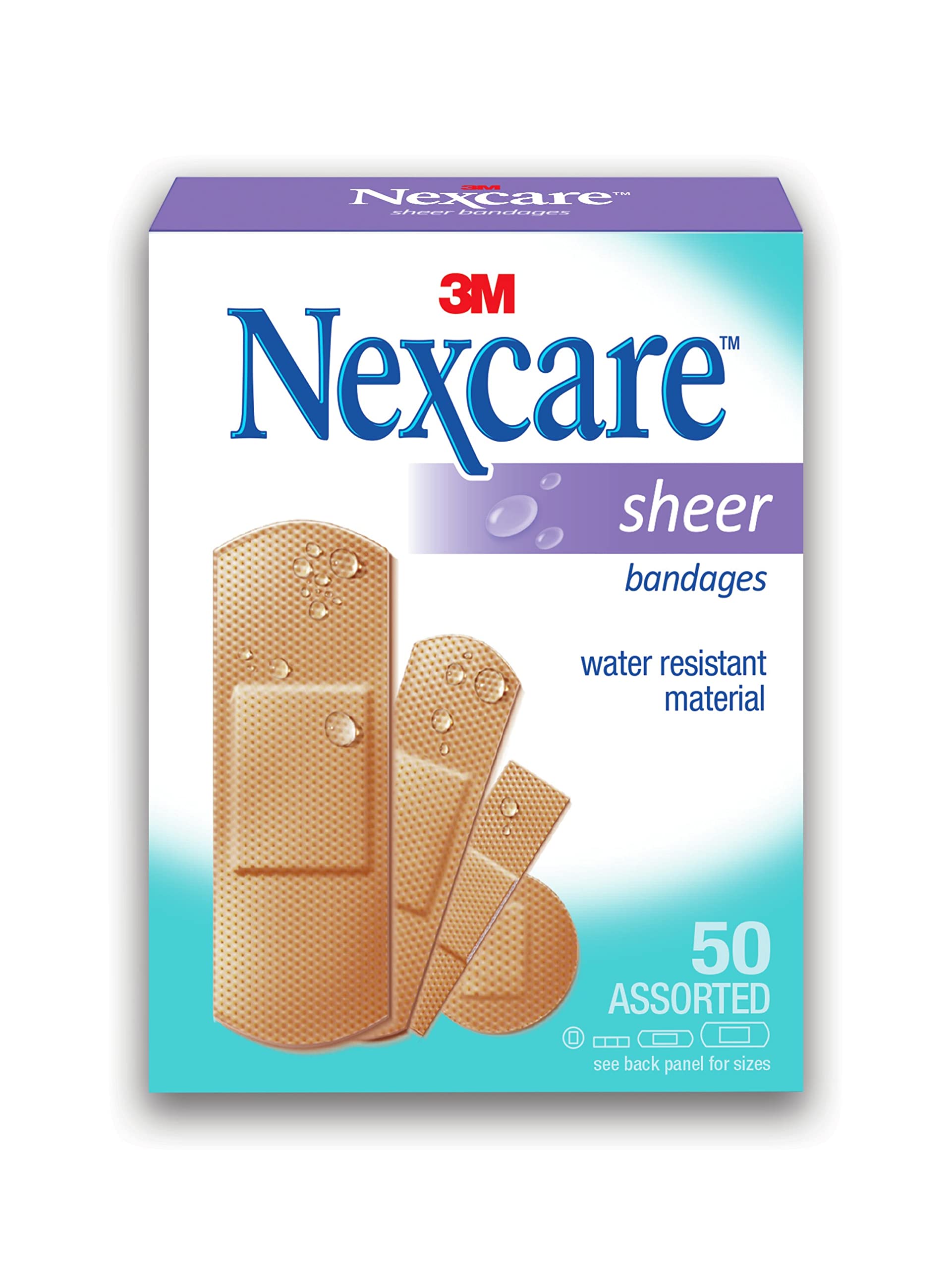 Nexcare Sheer Bandages 50pcs