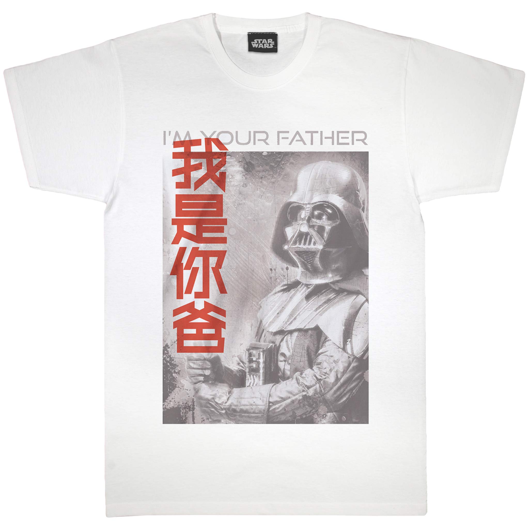 Star Wars Vader I'm Your Father Women's Boyfriend Fit T-Shirt | Official Merchandise | S-XXL, Loose Baggy Oversized Crew Neck Graphic Top, Birthday Gift Idea For Ladies