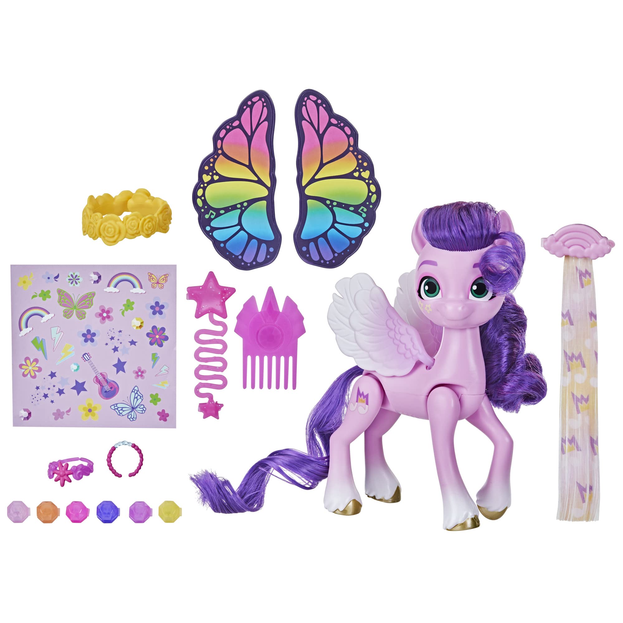 My Little Pony Toys Princess Pipp Petals Style of The Day, 5-Inch Hair Styling Dolls, Toys for 5 Year Old Girls and Boys