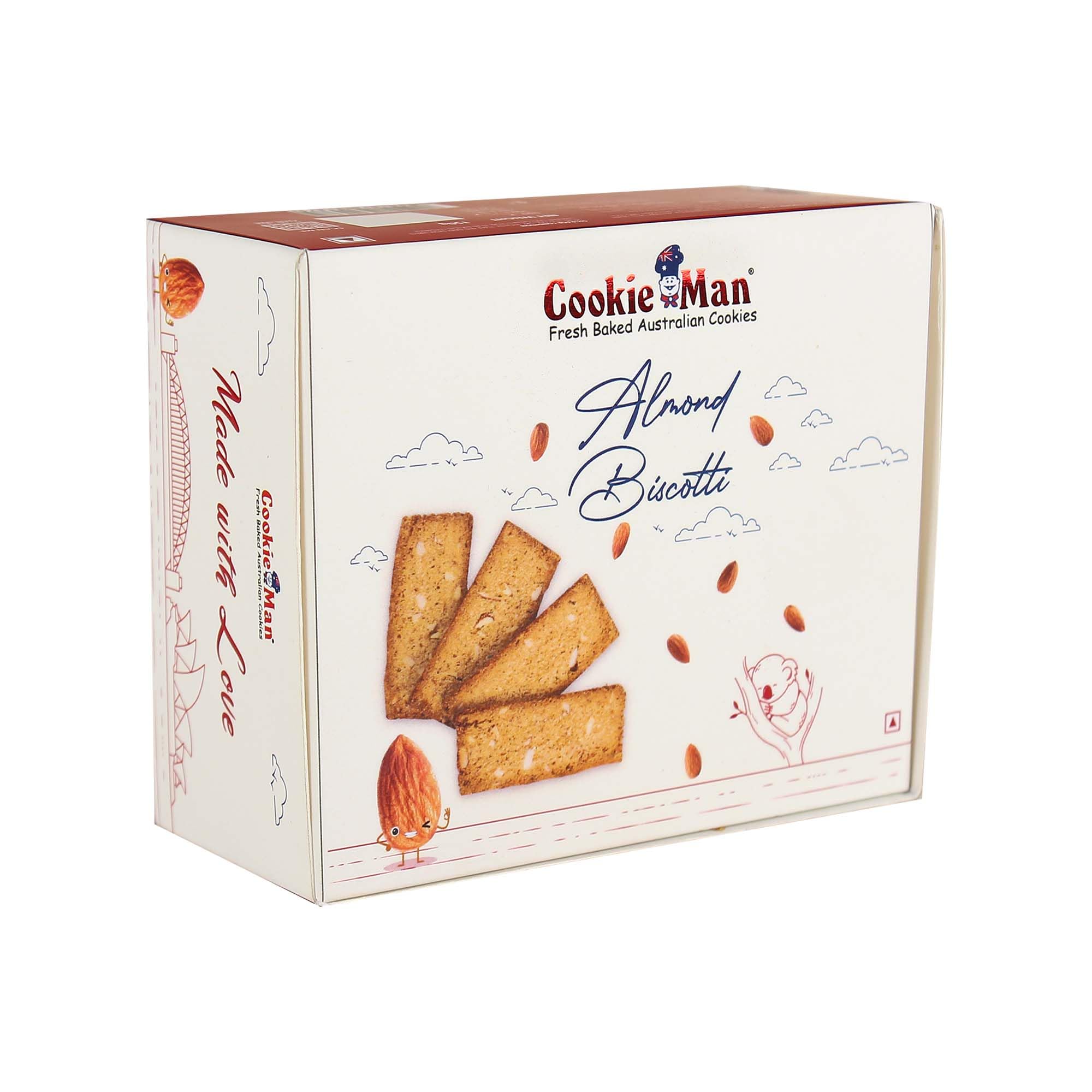 Cookieman Almond Biscotti - 150g | Crispy Crunchy Gourmet Snack