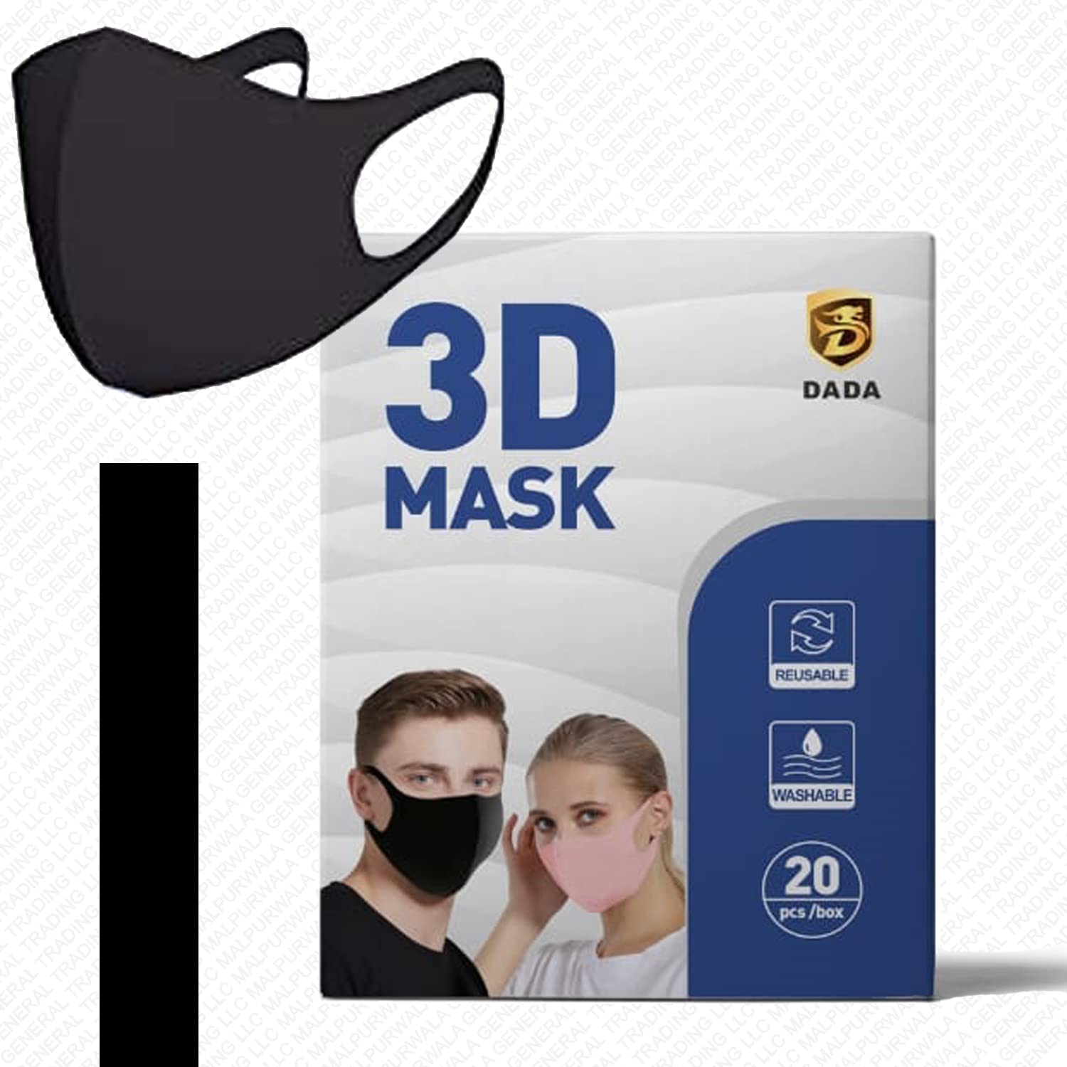 DADA 20 Pcs Unisex Fabric Face Mouth Mask Washable Reusable Cloth Masks for Men Women, Dust Masks for Outdoor Activities Cycling Camping Travel