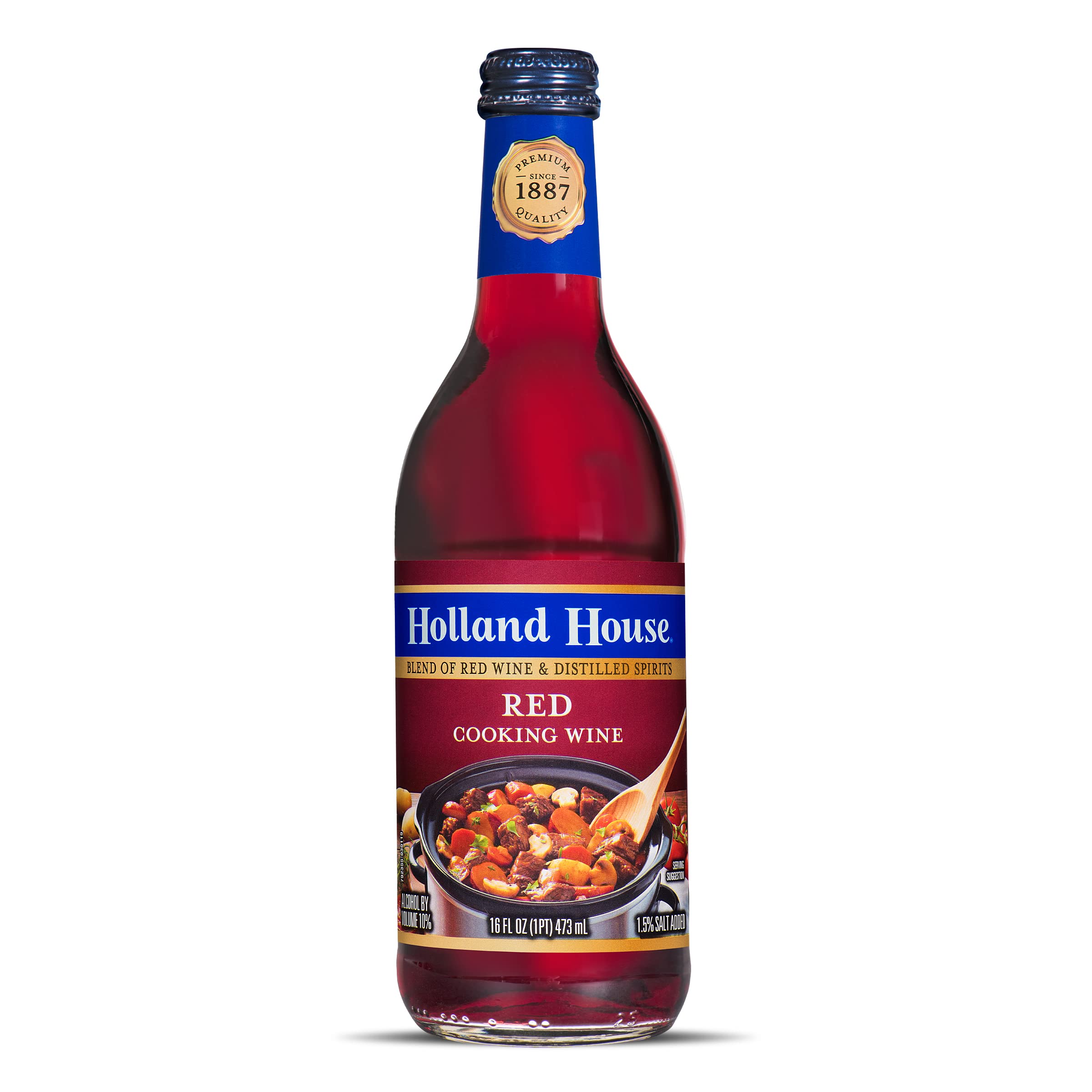 Holland House Red Cooking Wine, Ideal for Cooking, Roasting and Marinating, 16 FL OZ