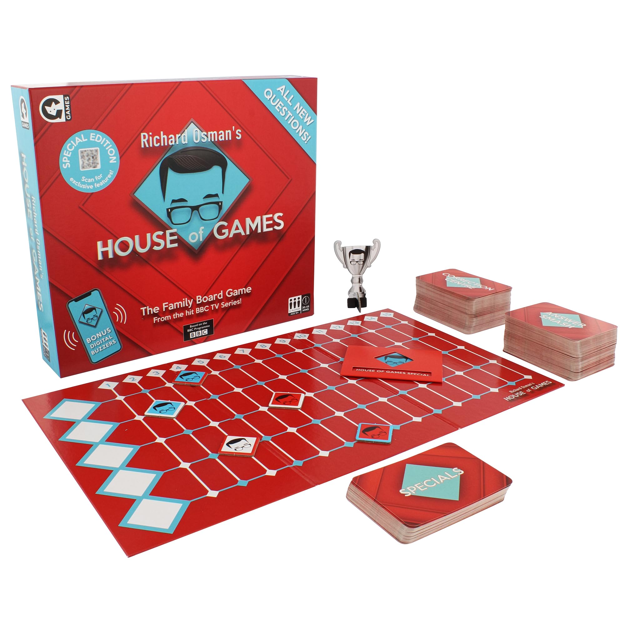 Ginger Fox House Of Games Board Game Special Edition | Answer Trivia Puzzles | Great Family Fun | Just Like The TV Show | Top Game For Parties & Get Togethers | Quiz Questions With A Twist | Age 12+