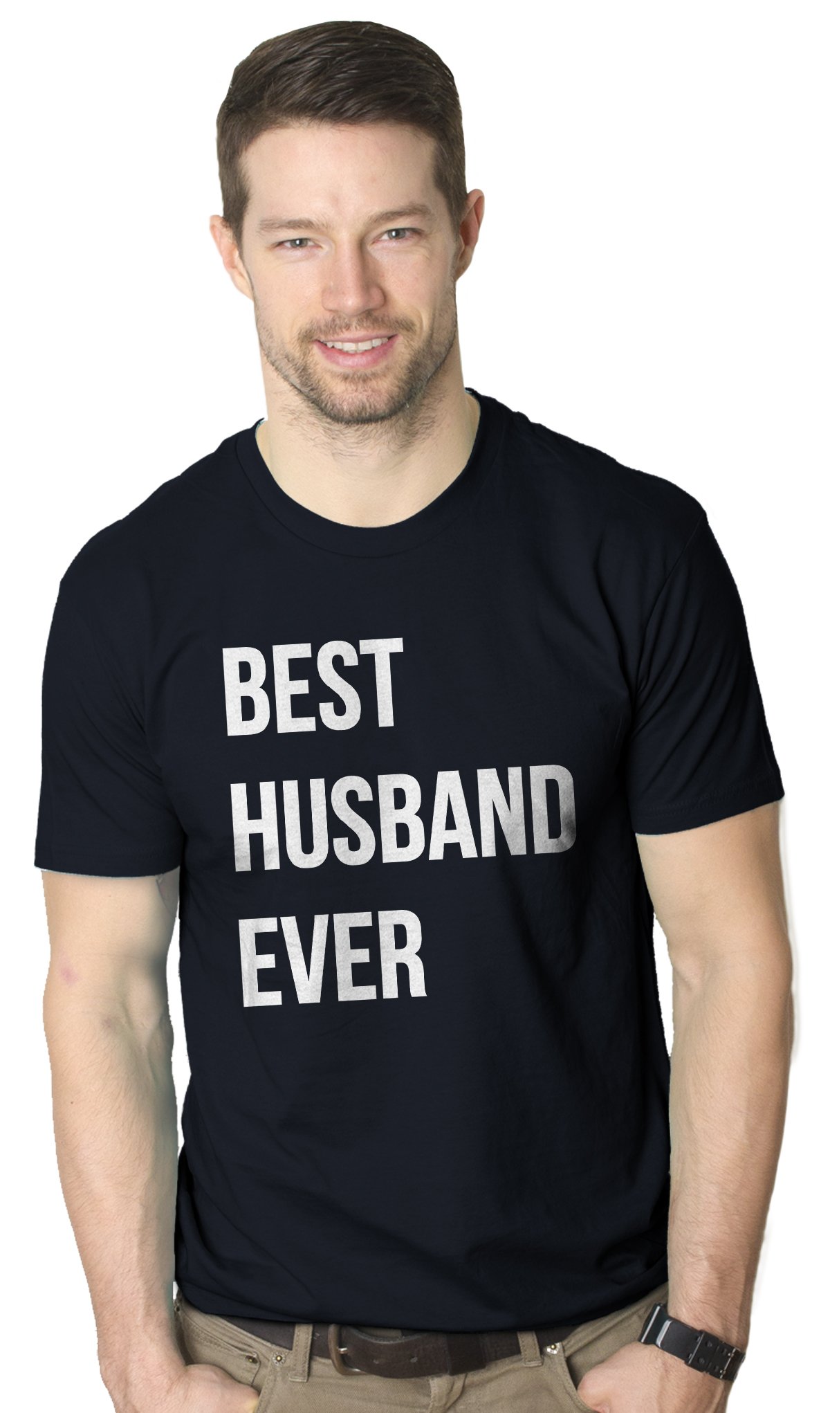 Crazy Dog T-ShirtsMens Best Husband Ever T Shirt Funny Saying Novelty Tee Gift for Dad Cool Humor