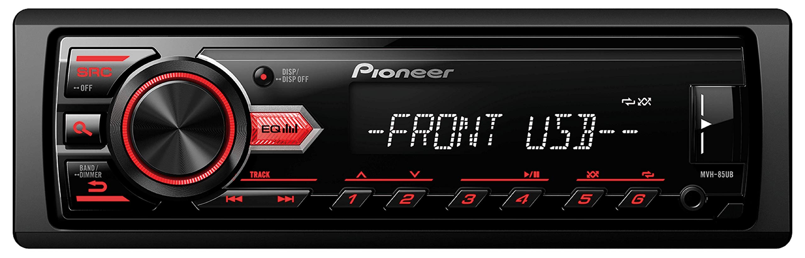 Pioneer MVH-85UB Digital Media Car Stereo Receiver, USB, Auxiliary, MP3 Playback, Mixtrax, Media App Control, Siri Eyes Free Compatible