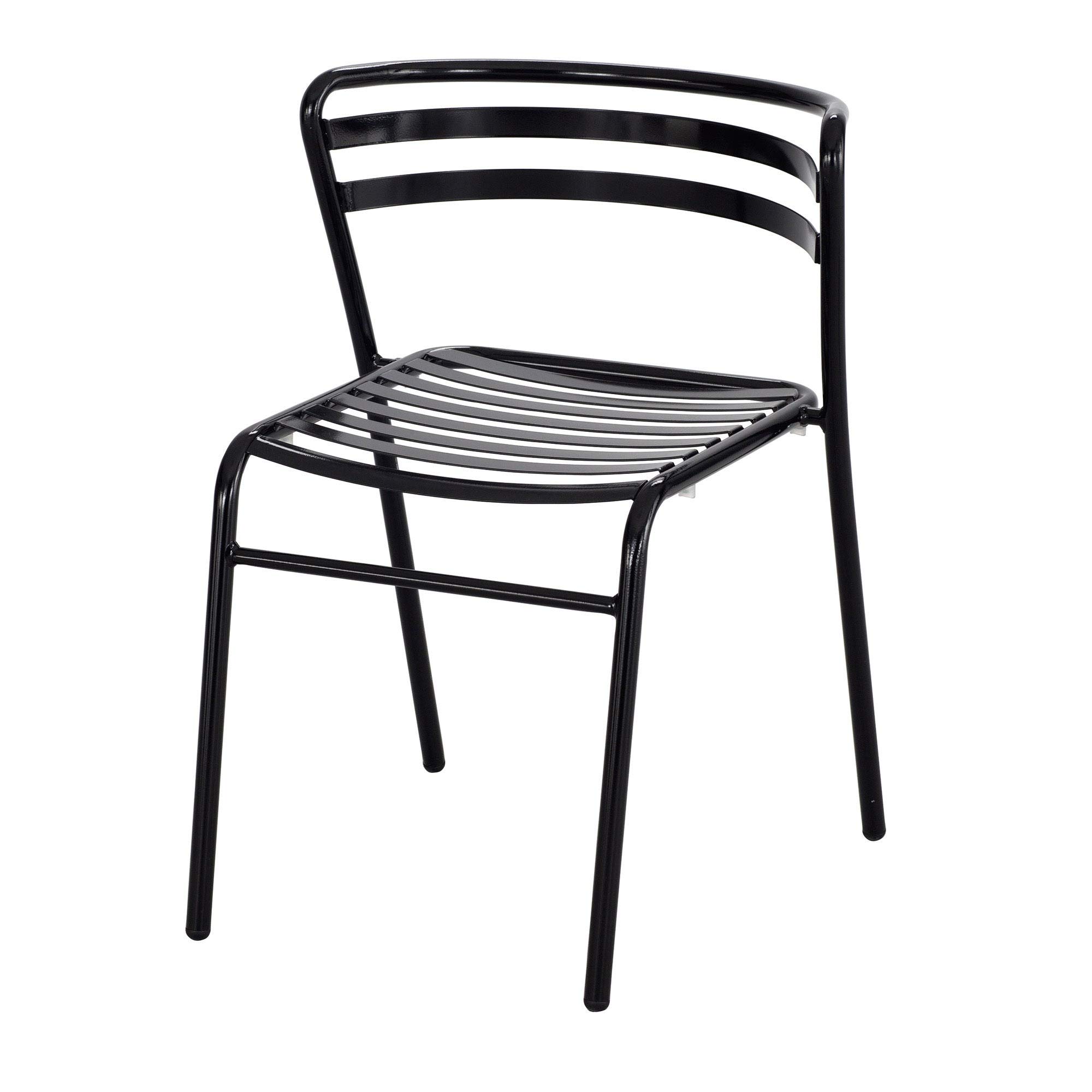 SafcoProducts CoGo Steel Indoor/Outdoor Chairs, Set of 2, Black