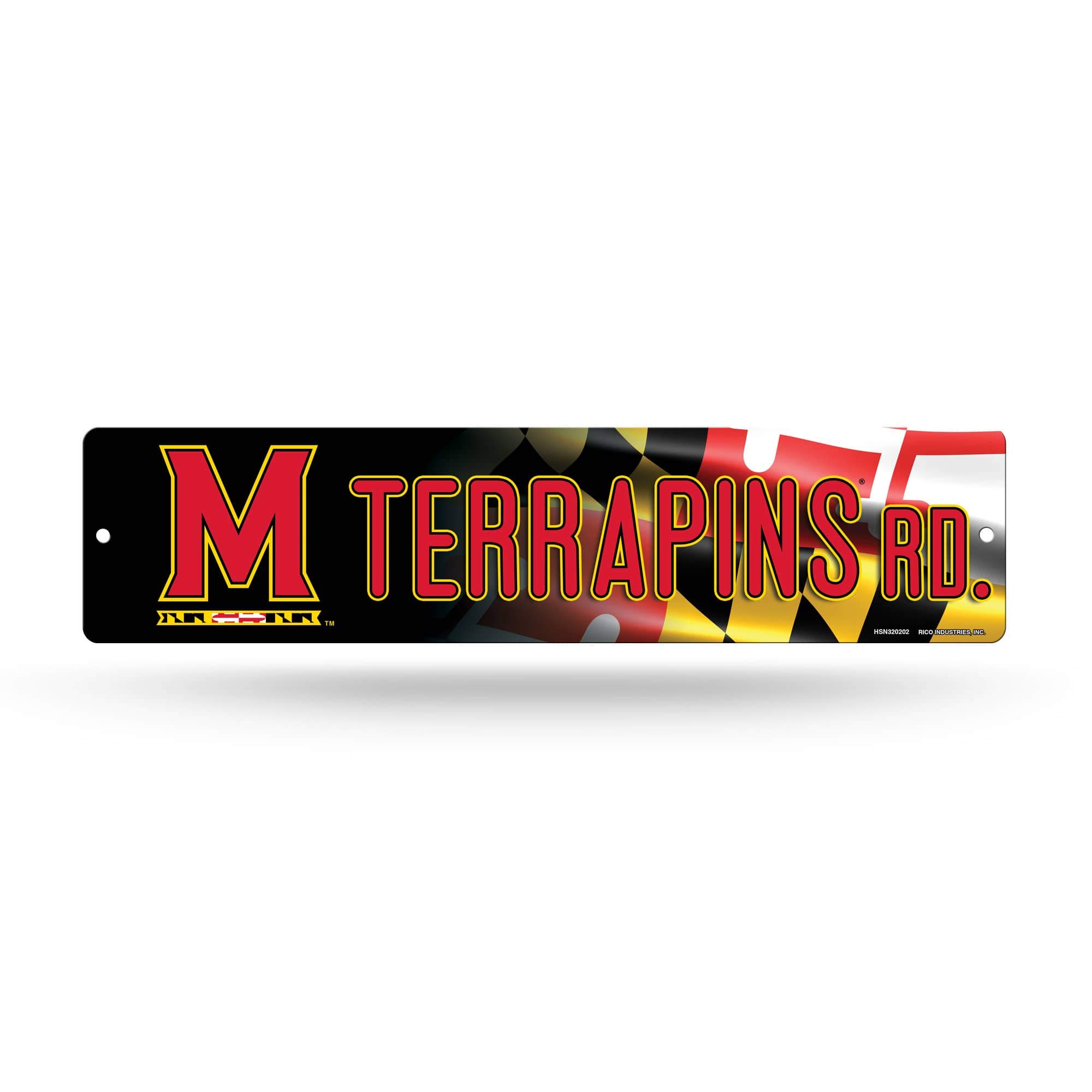 NCAA Maryland Terrapins 16-Inch Plastic Street Sign Décor