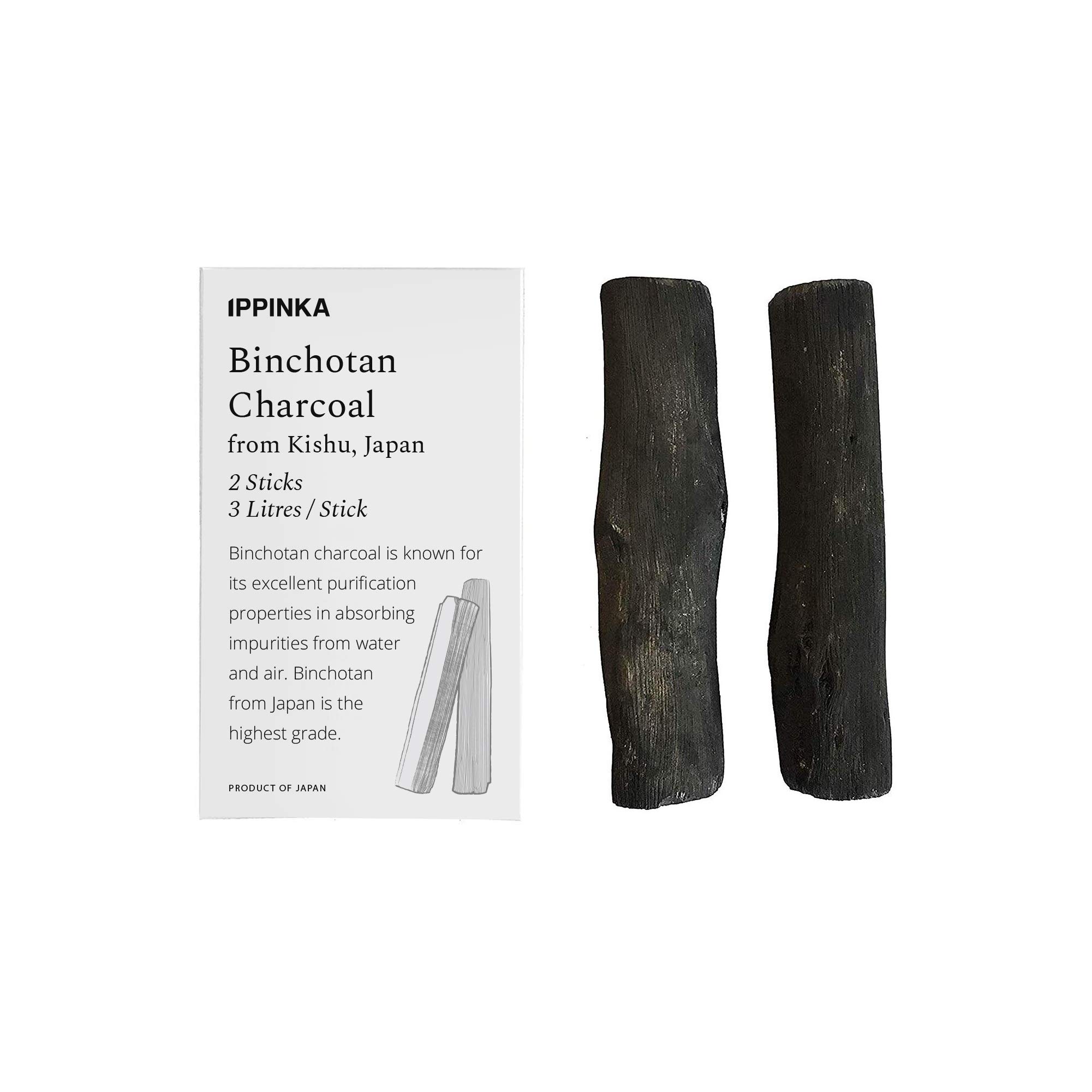 Kishu Binchotan Charcoal Sticks, 2 Sticks, 1 Stick Filters Up 3 Litres of Water