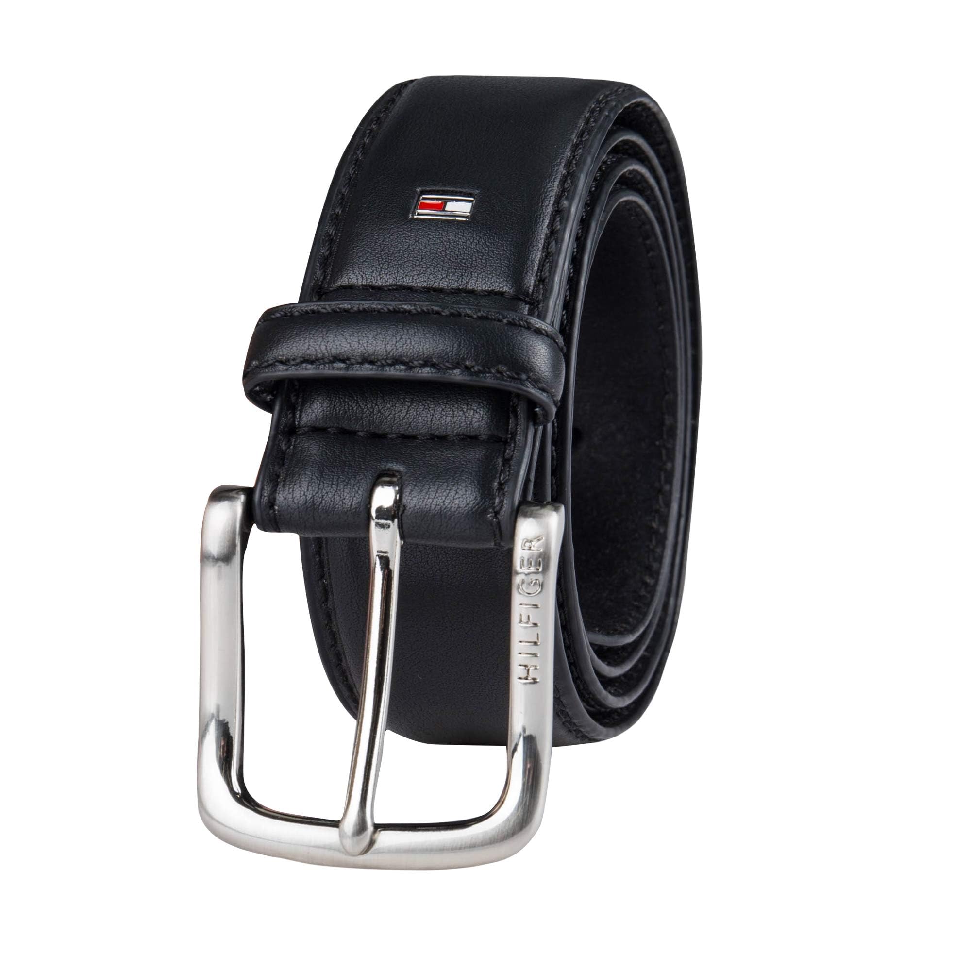 Tommy Hilfiger Men's Everyday Casual Jean Belt with Classic Harness Buckle