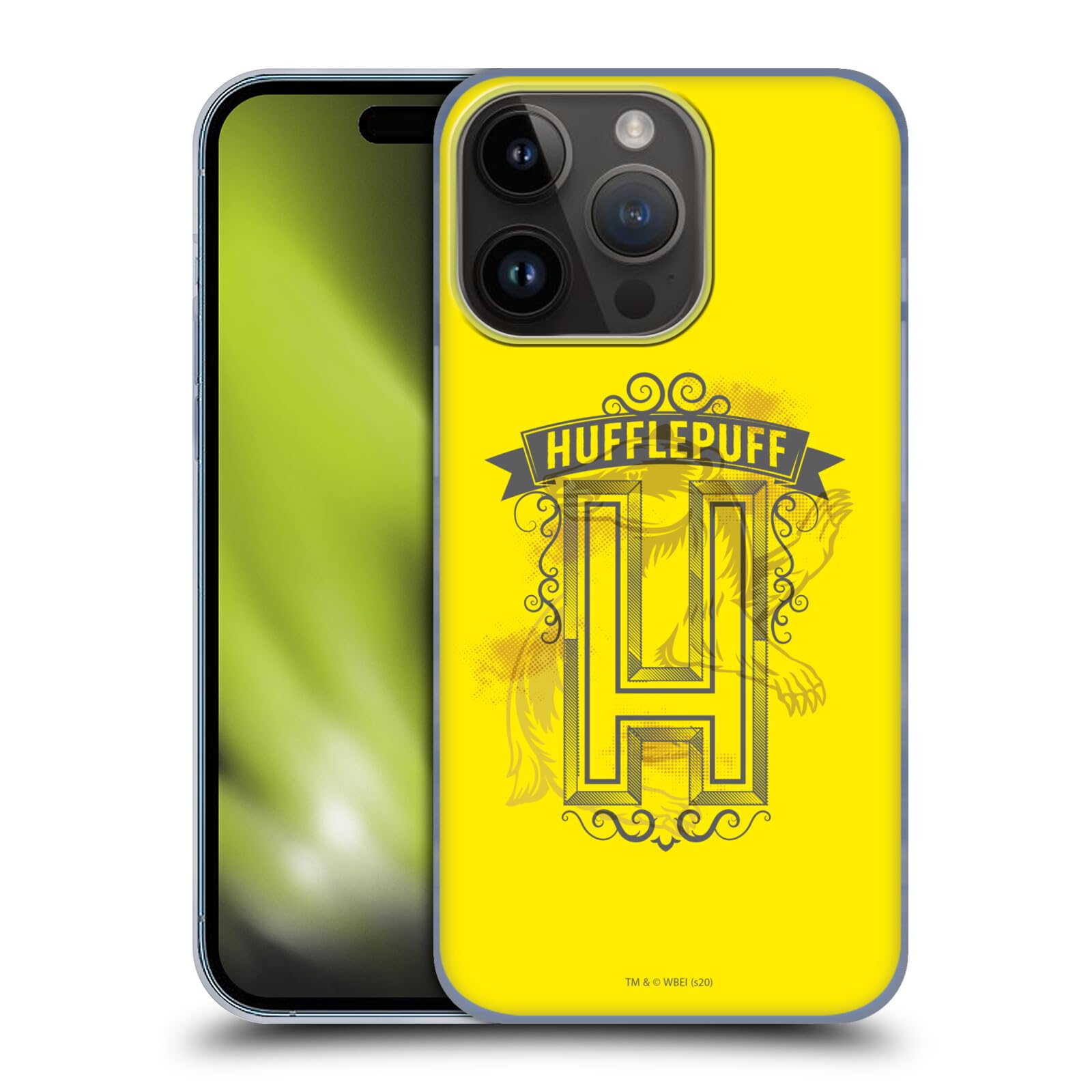 Head Case Designs Officially Licensed Harry Potter Hufflepuff 2 Deathly Hallows XVIII Hard Back Case Compatible with Apple iPhone 15 Pro