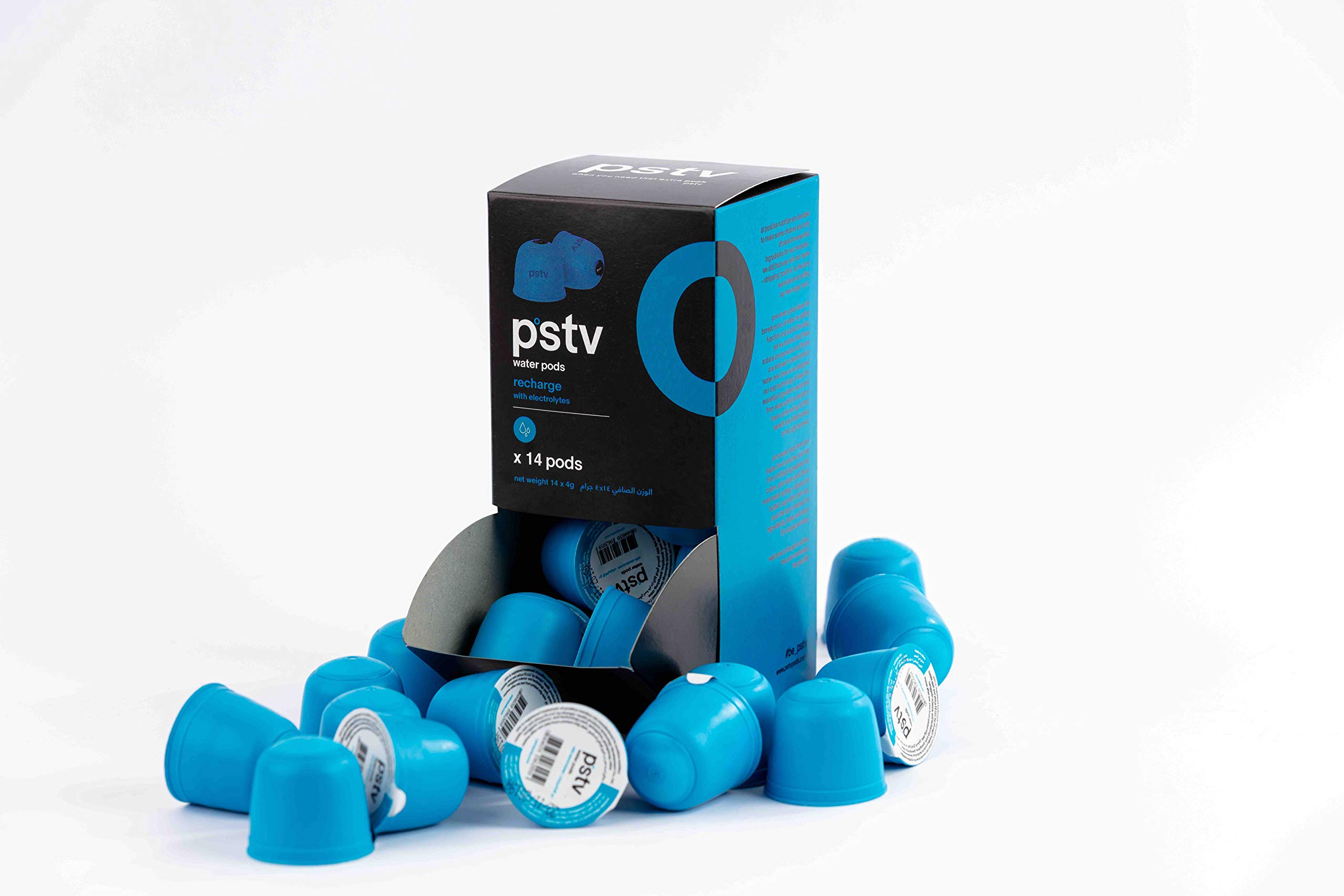 pstv water pods | Recharge & Hydrate | Essential Electrolytes - Zinc, Potassium, Sodium | Grapefruit Extract 15 pods