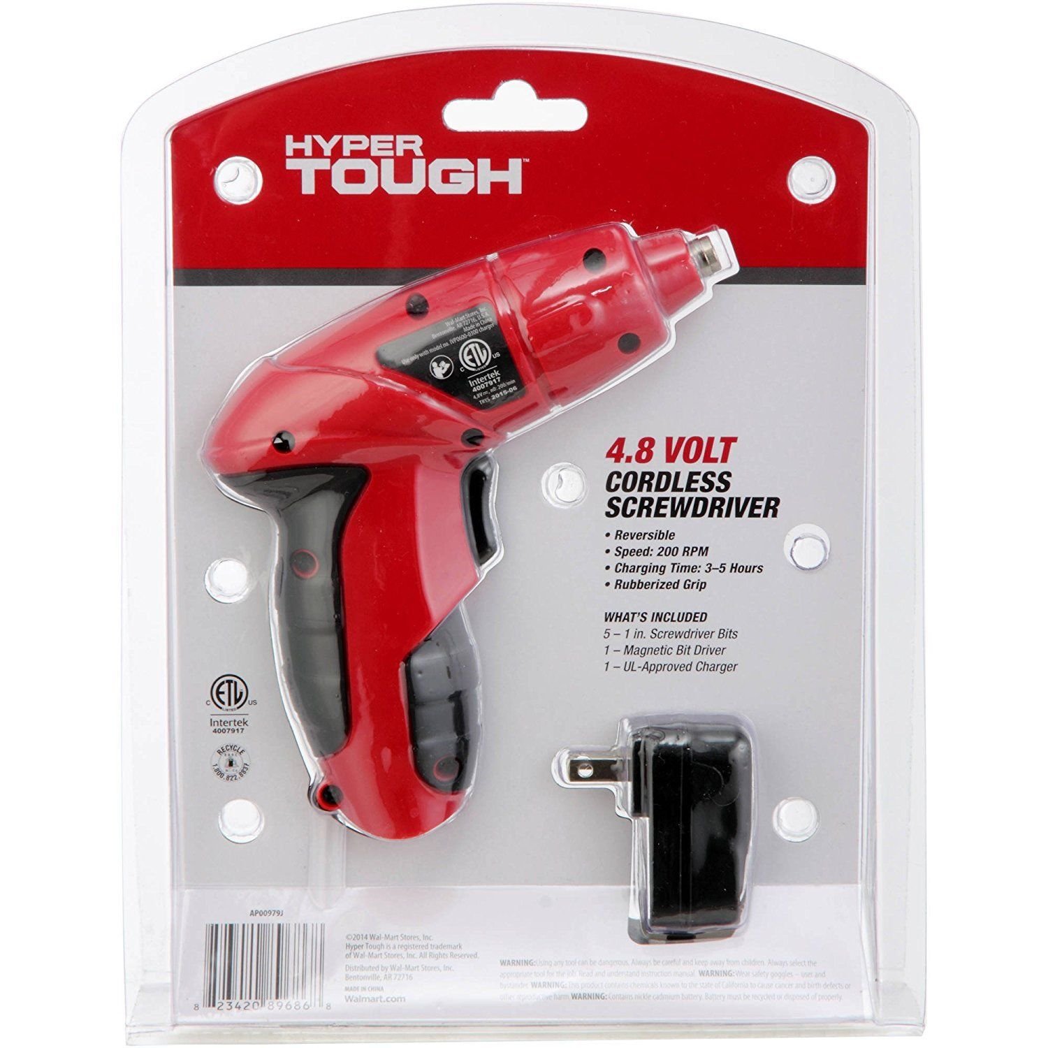 Hyper Tough 4.8 Volt Cordless Screwdriver