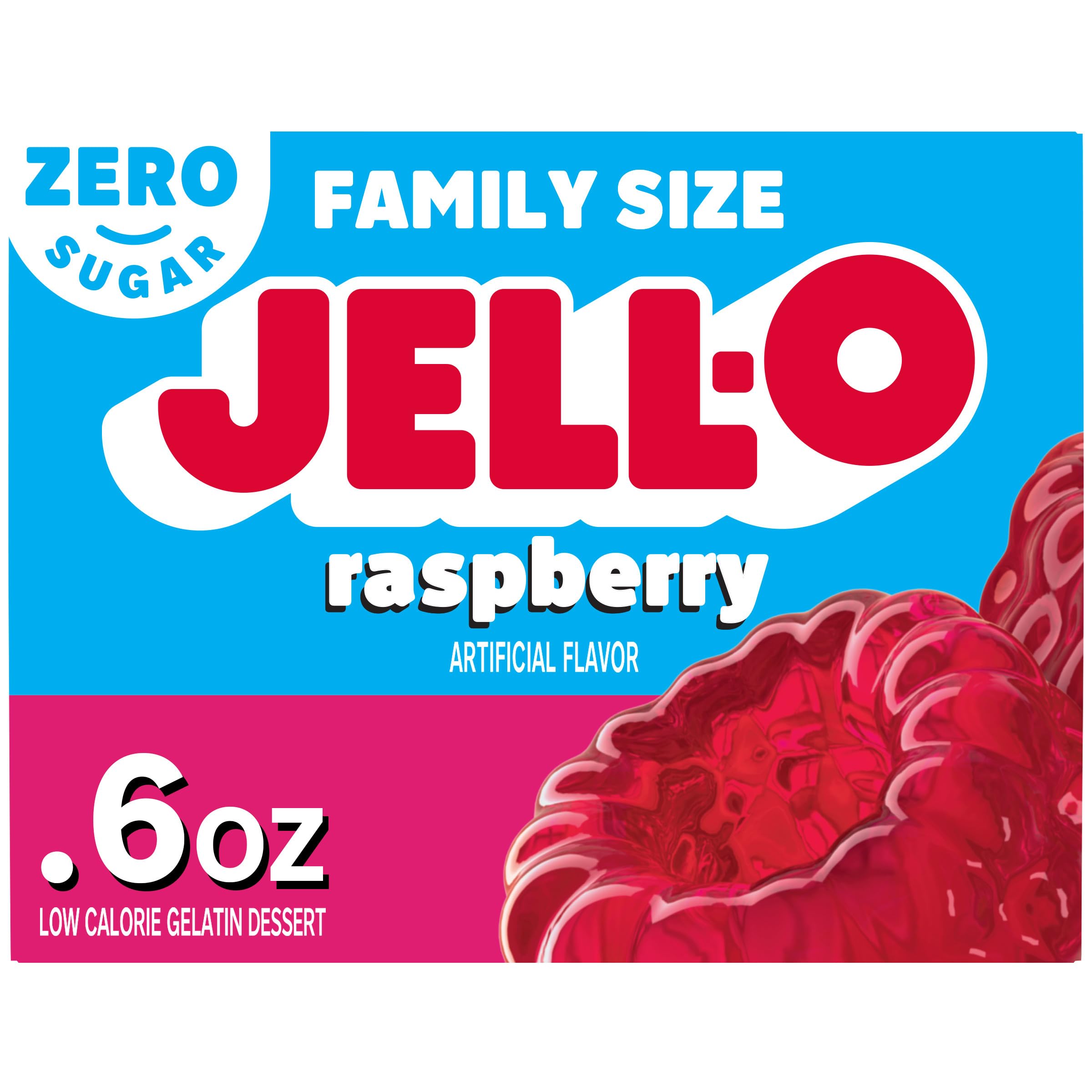 Jell-O Jello Sugar Gelatin Dessert Raspberry 06 Oz