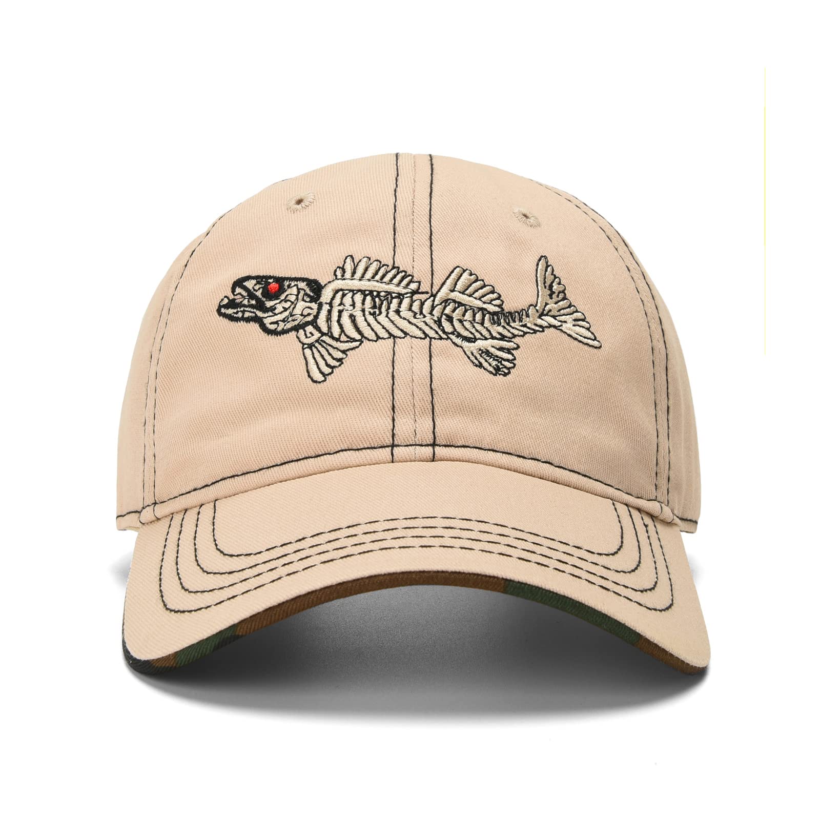 Fish Born Trucker Hats Outdoor Adjustable Fishing Dad Hats Perfect for Camping and Daily Use Street Hip Pop Baseball Golf Cap