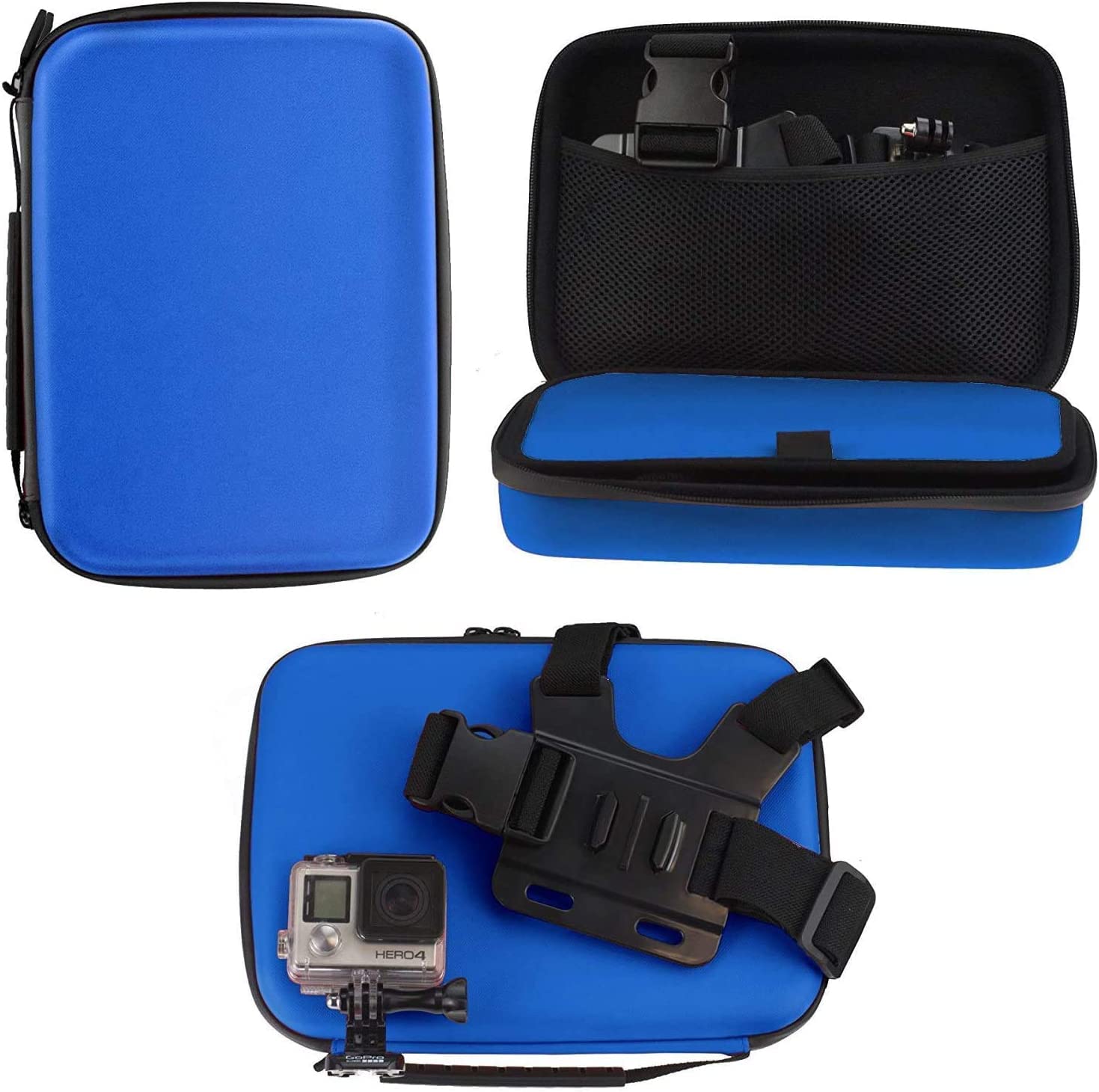 Navitech Blue Action Camera Hard Case - Compatible with HONGDAK Action Camera