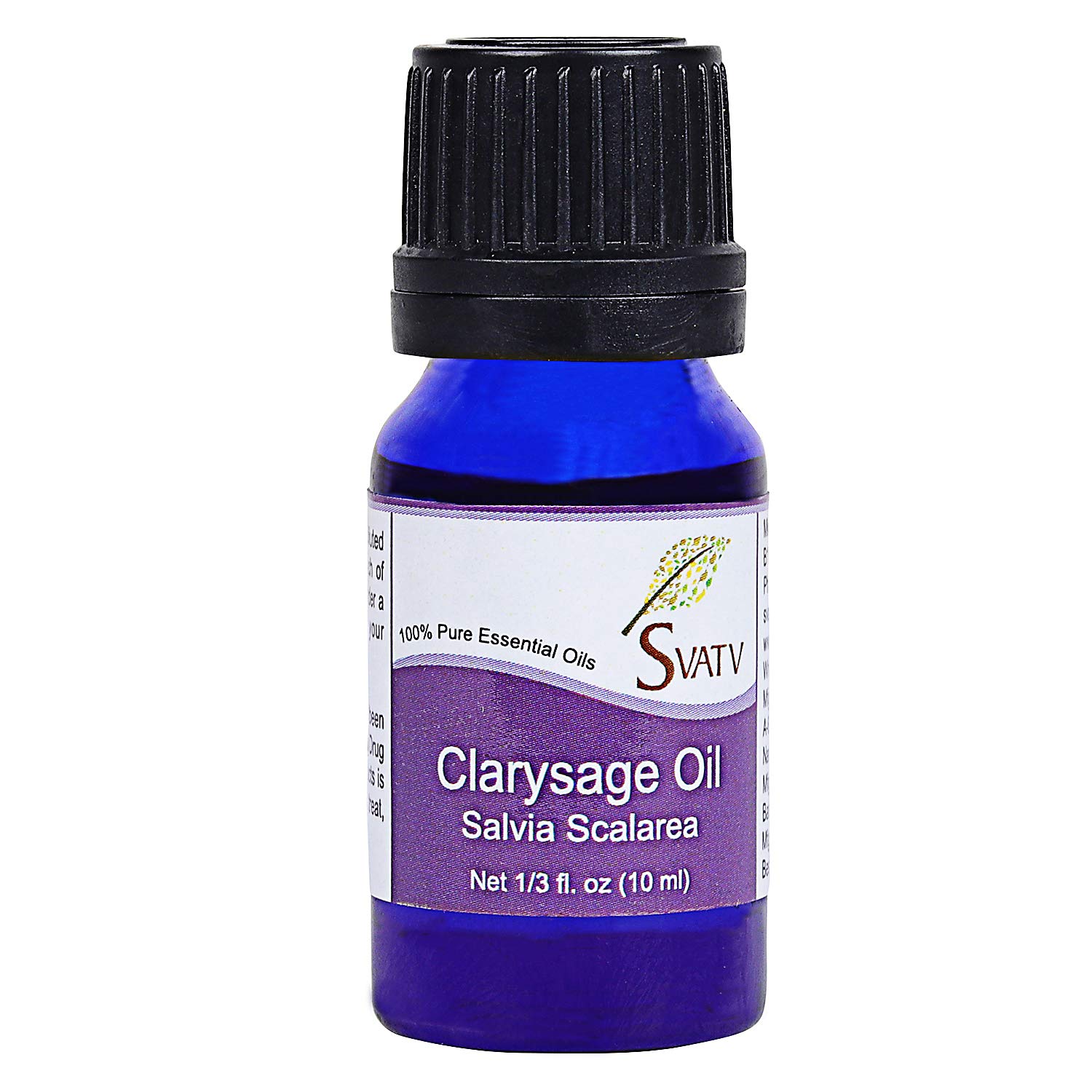 SVATVClary Sage Essential Oil For Natural Yoga Massage & Therapeutic Grade Oil, Boost Uplifted Mood & Room Freshener Diffuser, Aromatherapy, DIY Personal Care - 10ml