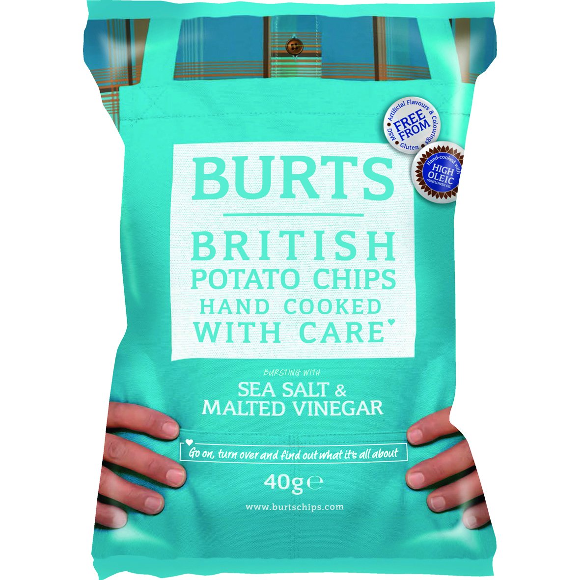 Burts Potato Chips Salt and Vinegar 40 g (Pack of 20)