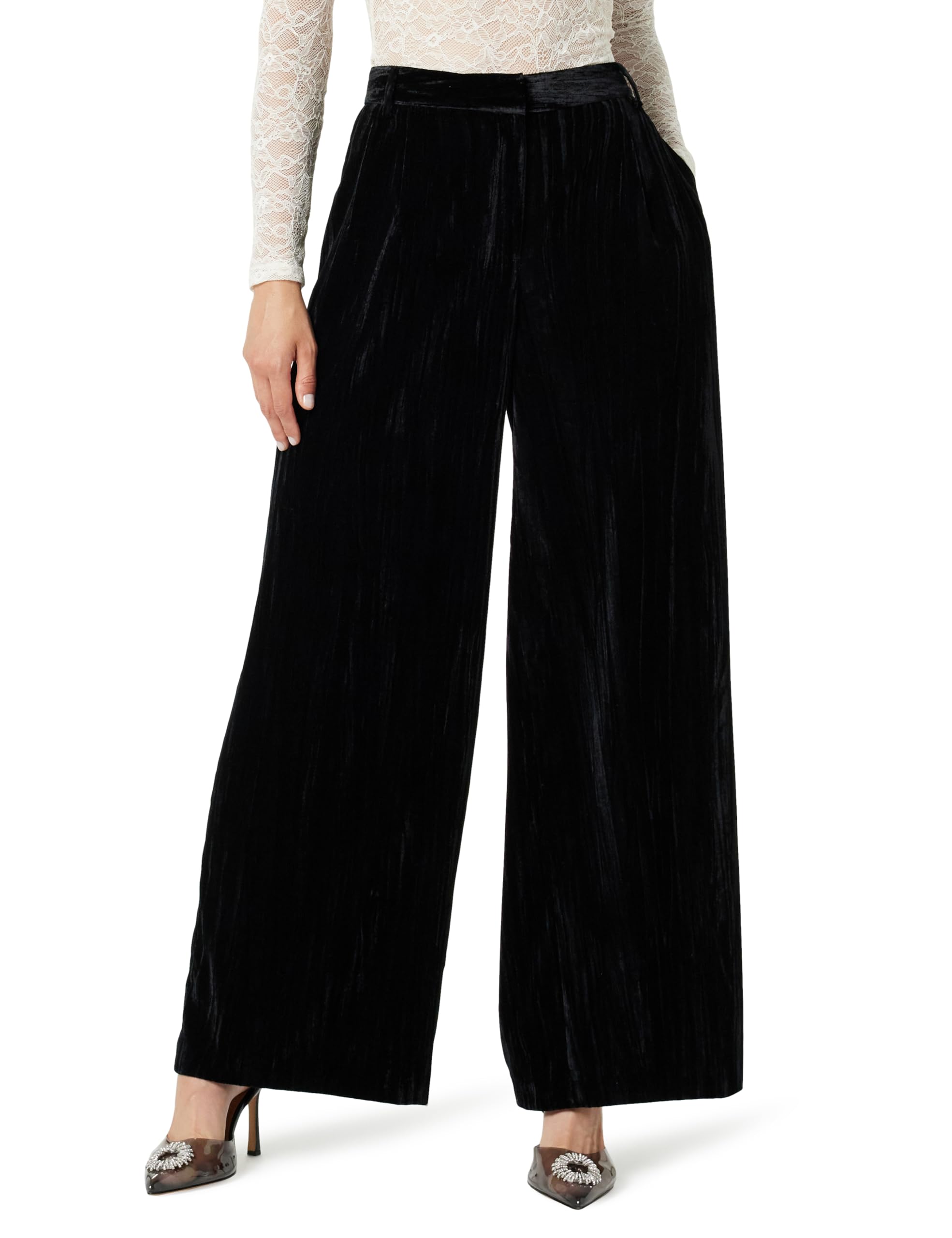 The DropWomen's Lucia Wide Leg Velvet Trouser