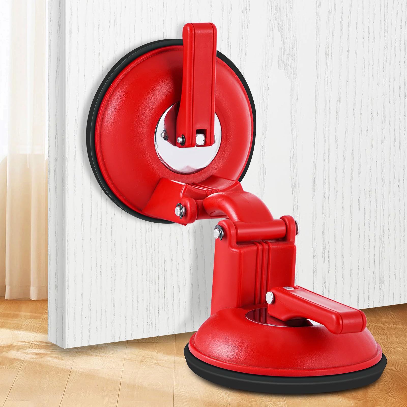 Meticuloso Door Stop Jammer, 2 Suction Cups Door Lock Brace for Home Security Hotel Travel Safety (for Inward & Outward Door)