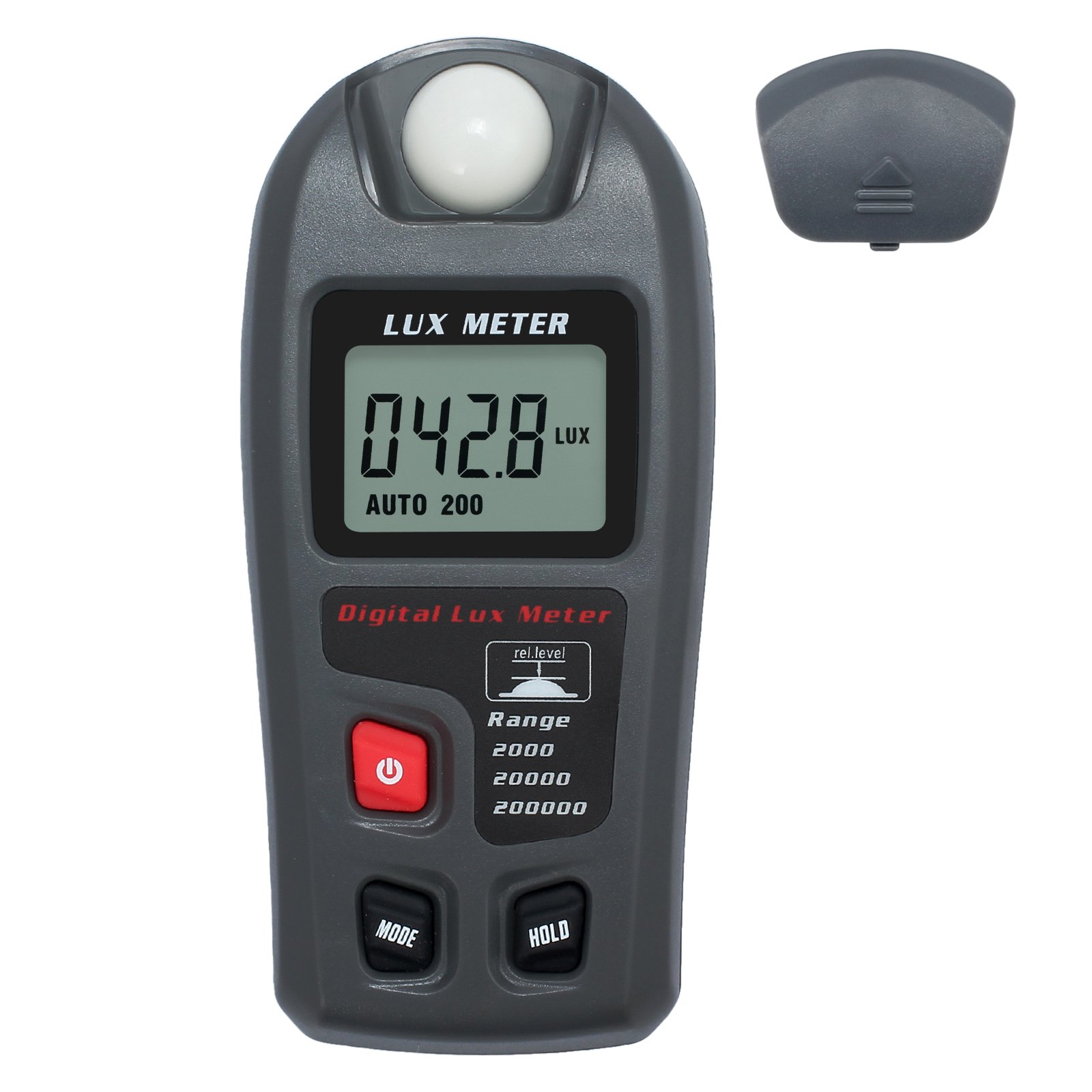 Proster Digital Luxmeters Illuminance Light Meter - Luminometers Lux Light Meter Photometers High Accuracy 4% Lux Meter with LCD Display Range 0.1-200000 Lux/0.01-20000 Fc