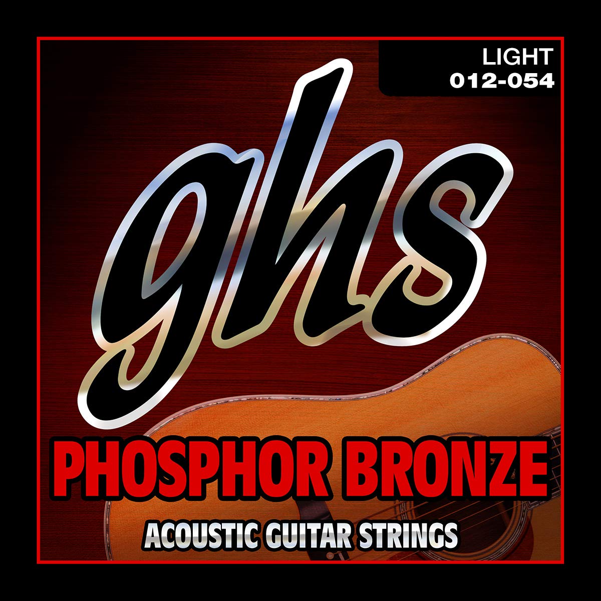 GHS Strings S325 Phosphor Bronze Acoustic Guitar Strings, Light (.012-.054)