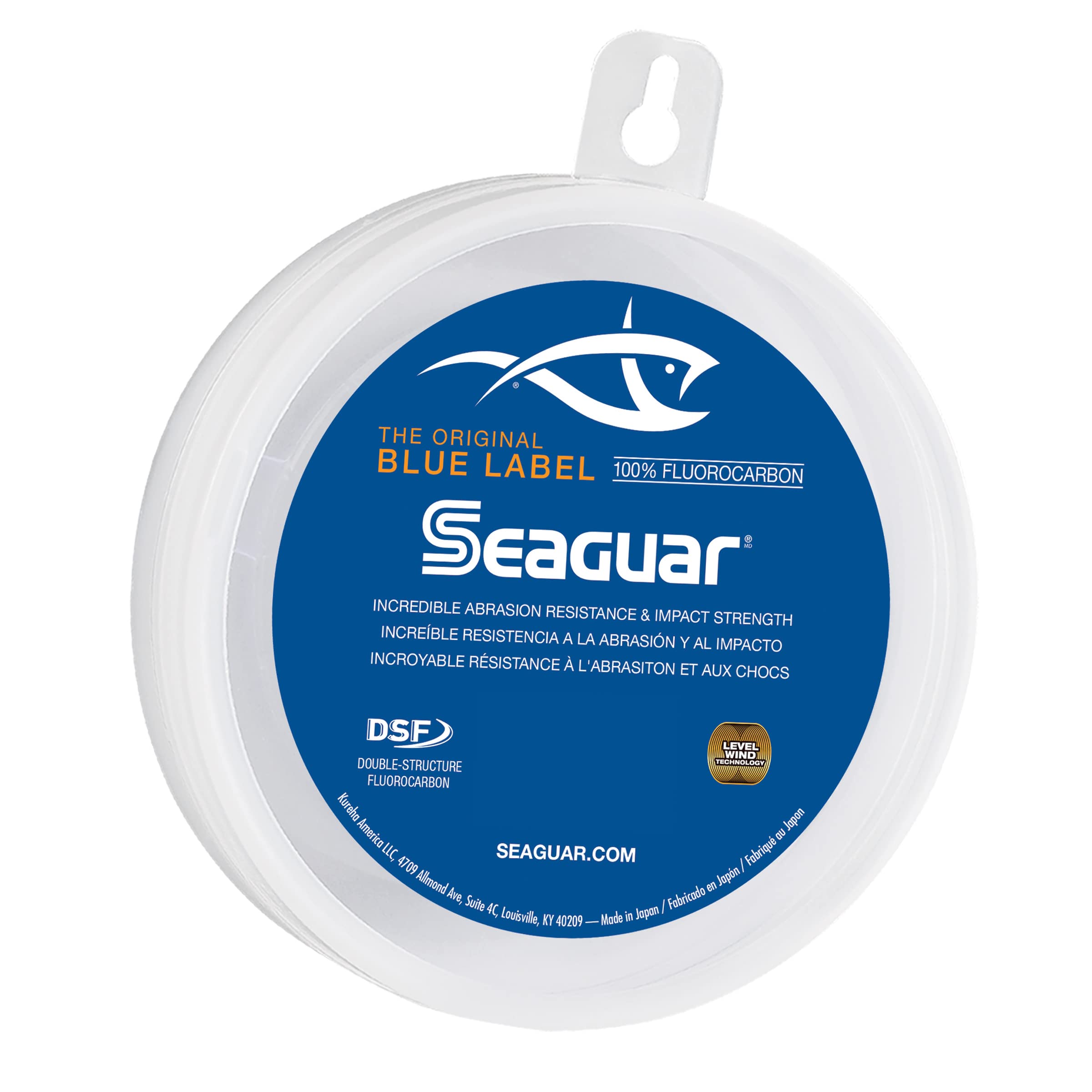 SeaguarBlue Label 100% Fluorocarbon Fishing Line Leader, Multiple Sizes