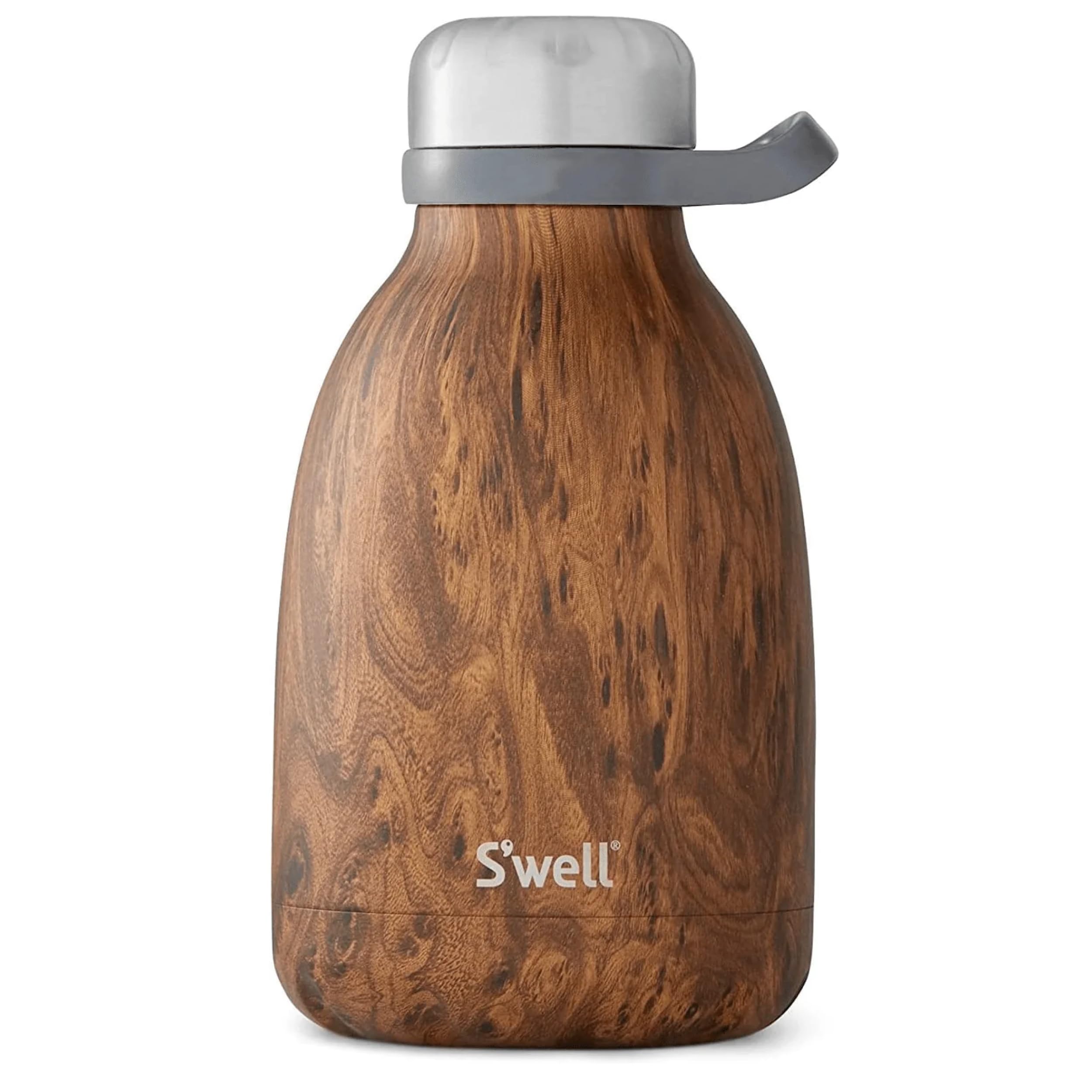 S'wellStainless Steel Roamer Bottle, 40oz, Teakwood, Triple Layered Vacuum Insulated Containers Keeps Drinks Cold for 48 Hours and Hot for 16, BPA Free