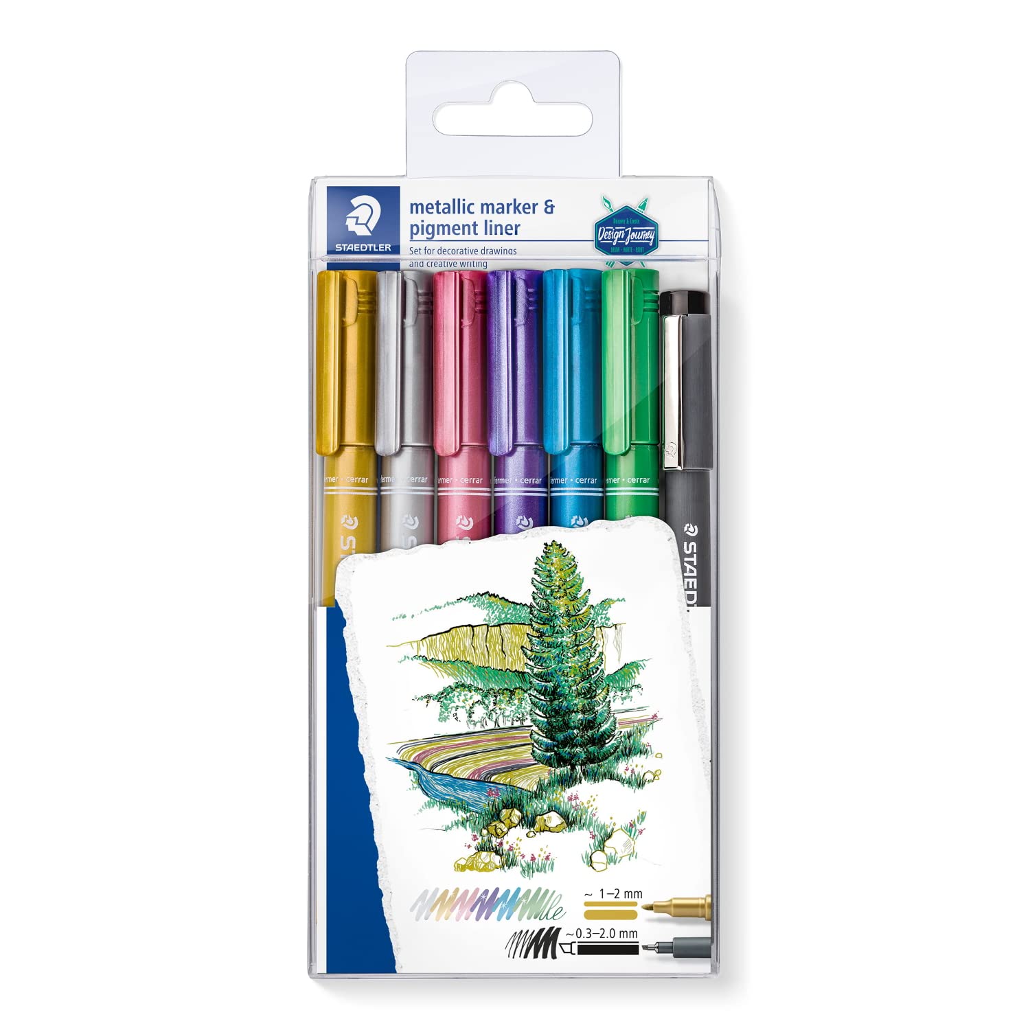 STAEDTLER8323-SWP6P Metallic Markers - Multi-Colour (Pack of 6)