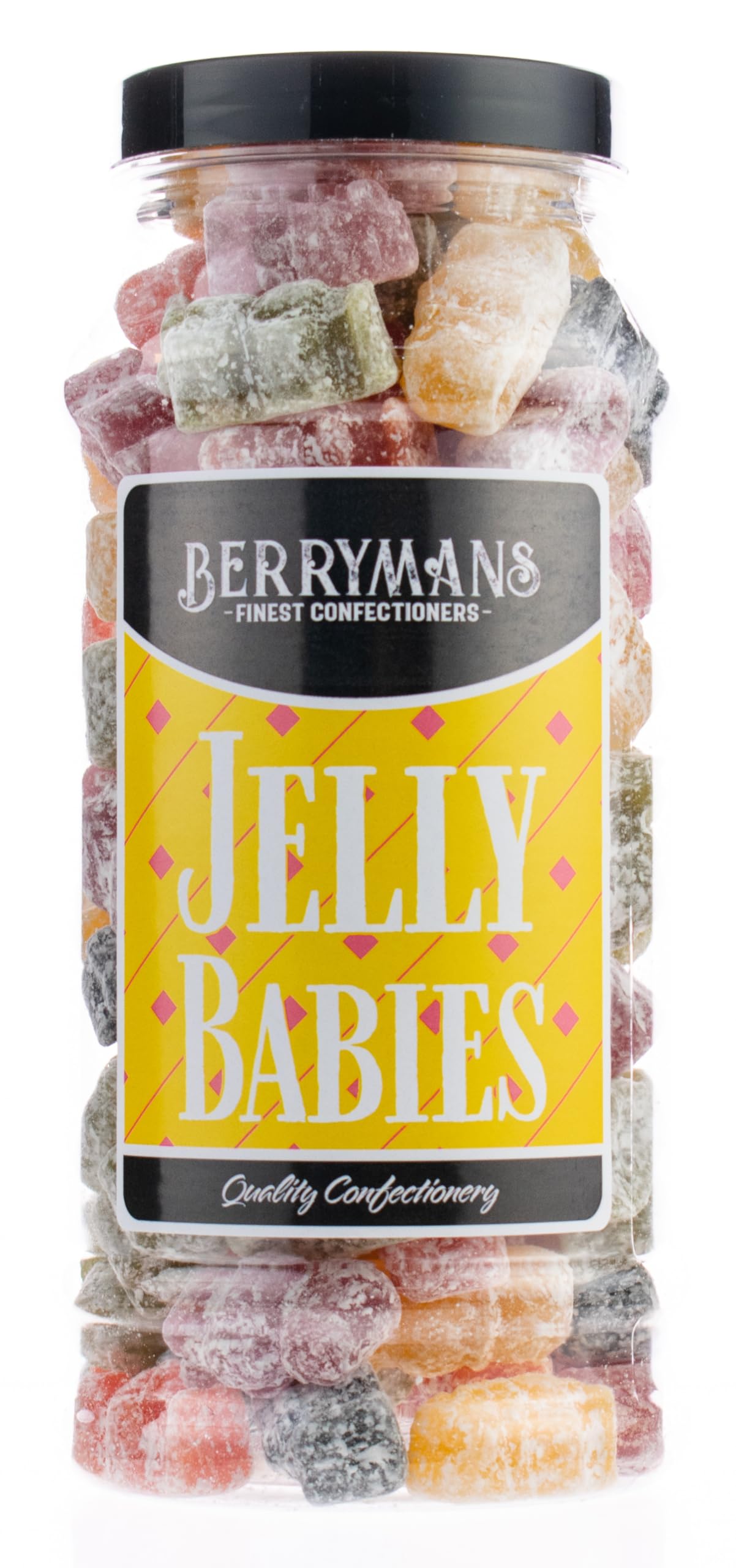 Original Jelly Babies Retro Sweets Gift Jar By Berrymans Sweet Shop - Classic Sweets, Traditional Taste.