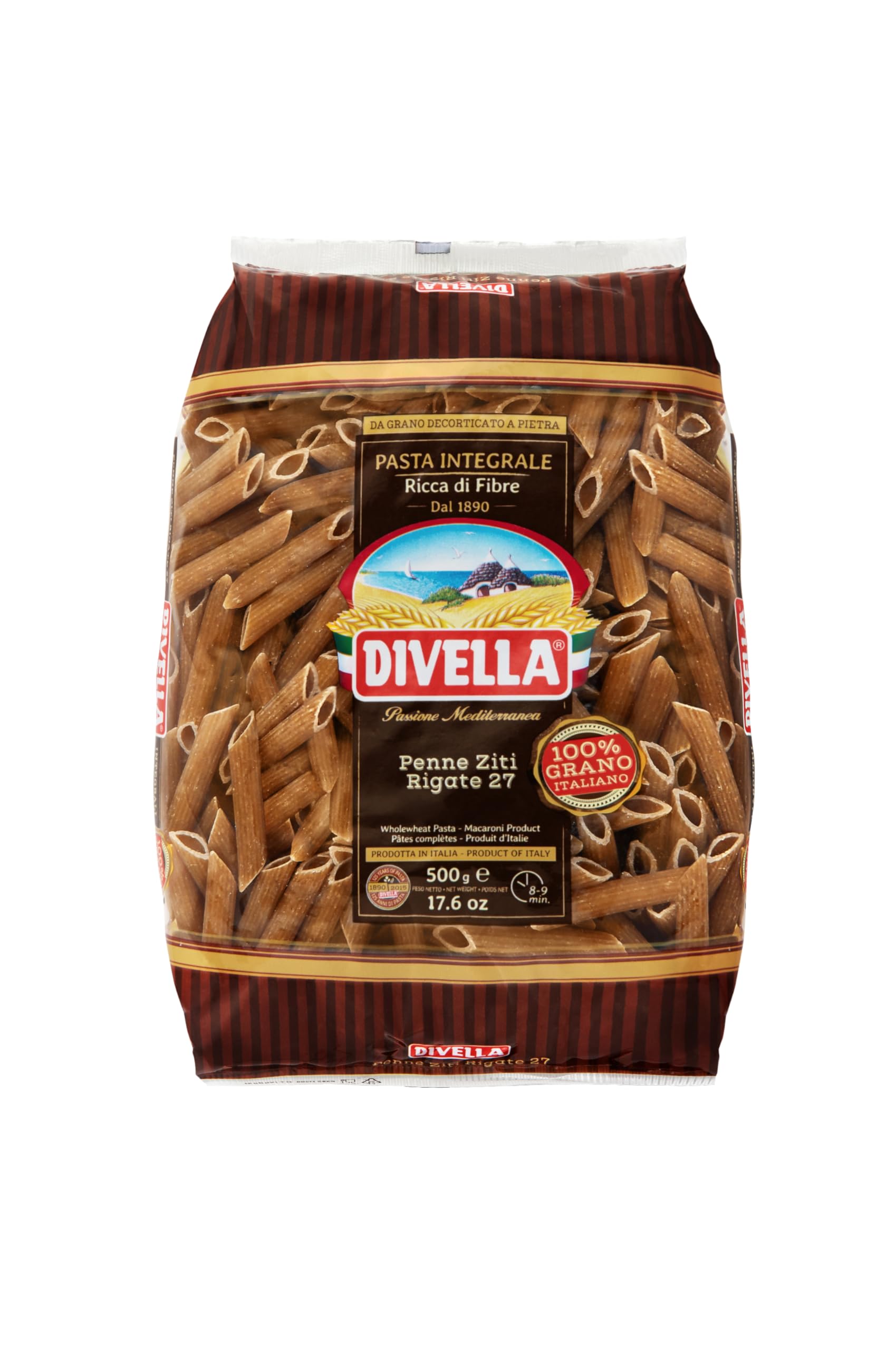 Divella Penne Ziti Rigate Integrali Pasta- 500 gm