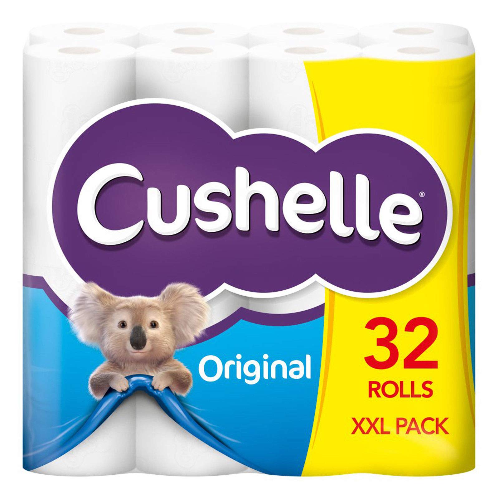 CushelleCharmin Toilet Rolls 96 Rolls (3 x 32 Packs) Irresistibly Cushiony Soft White Toilet Tissue Ultra-Absorbent and Gentle on The Skin