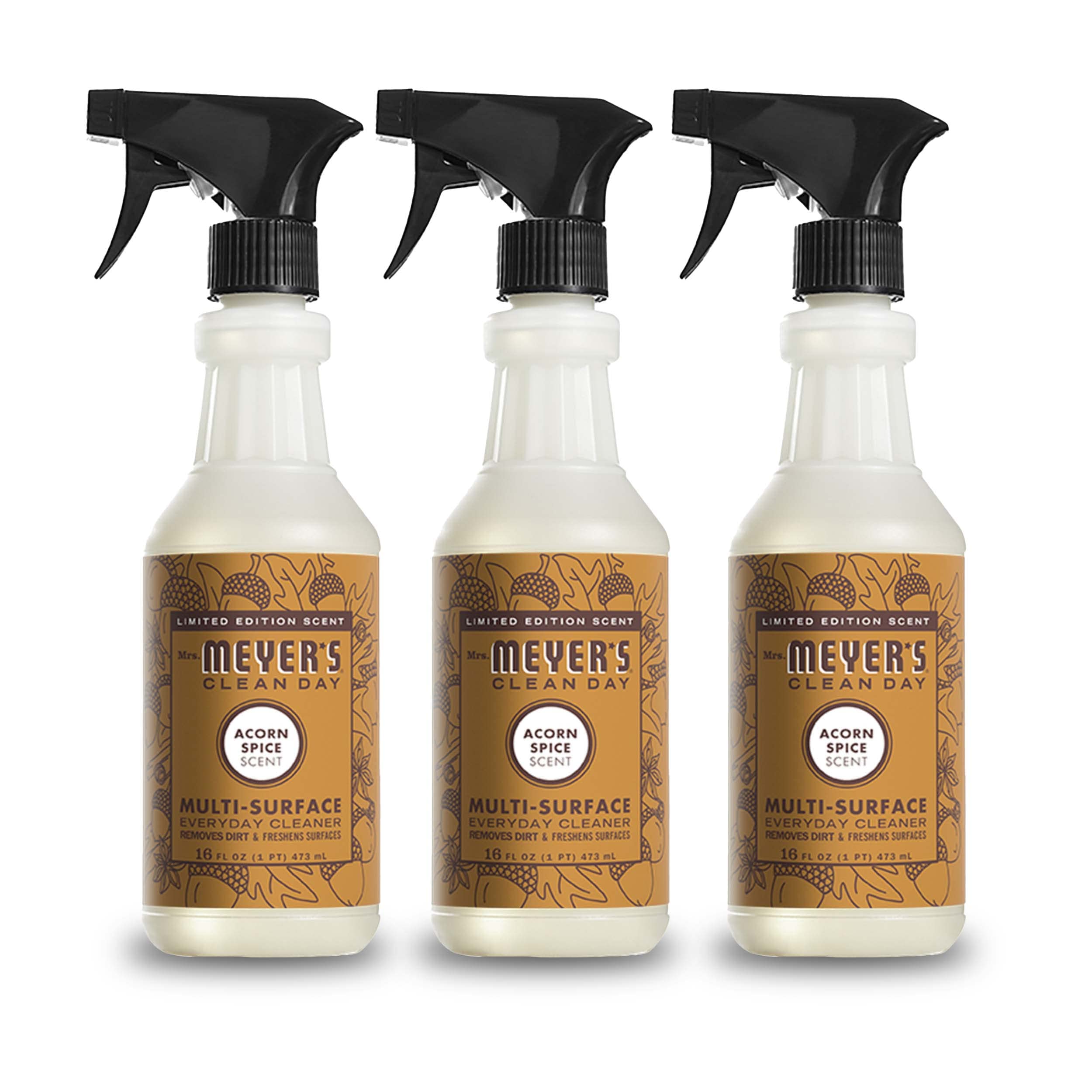 MRS. MEYER'S CLEAN DAYMRS. MEYER'S CLEAN DAY All-Purpose Cleaner Spray, Limited Edition Acorn Spice, 16 fl. oz - Pack of 3 3.81 pounds