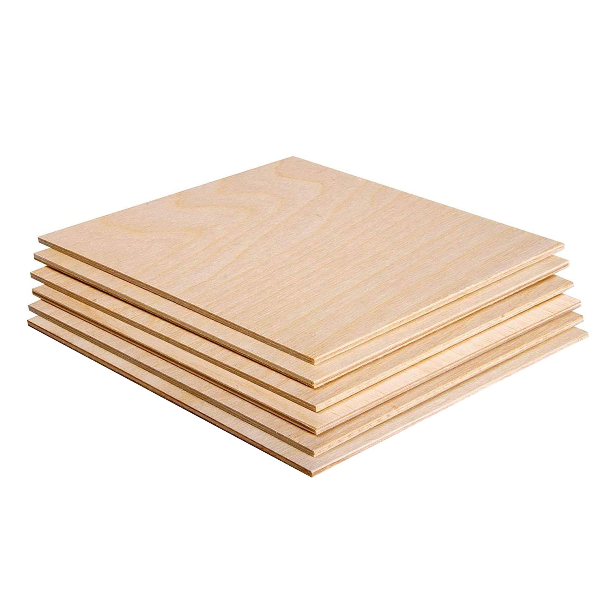 3MM 1/8" x 4" x 4" Baltic Birch Plywood – B/BB Grade (6pk) Perfect for Arts and Crafts, School Projects and DIY Projects, Drawing, Painting, Wood Engraving, Wood Burning and Laser Projects