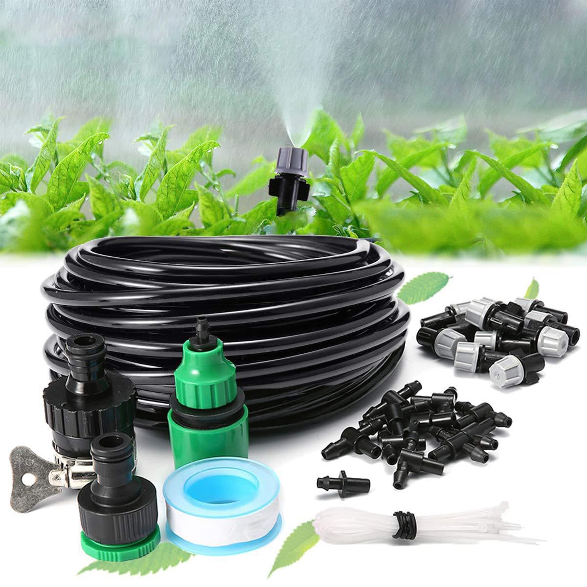 GERM 2023 Garden Watering System，Drip Irrigation Kits for Plants，DIY Micro Drip Irrigation System，Saving Water Automatic Watering Kits（82.02FT Grey ）