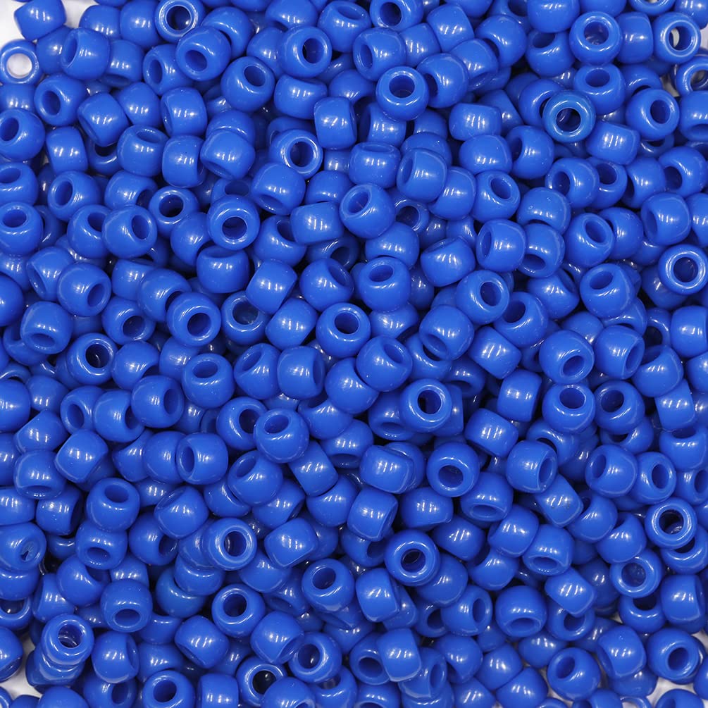 Tibaoffy Crafts Dark Blue Beads 6x9mm,Pony Beads Total About 1000pcs