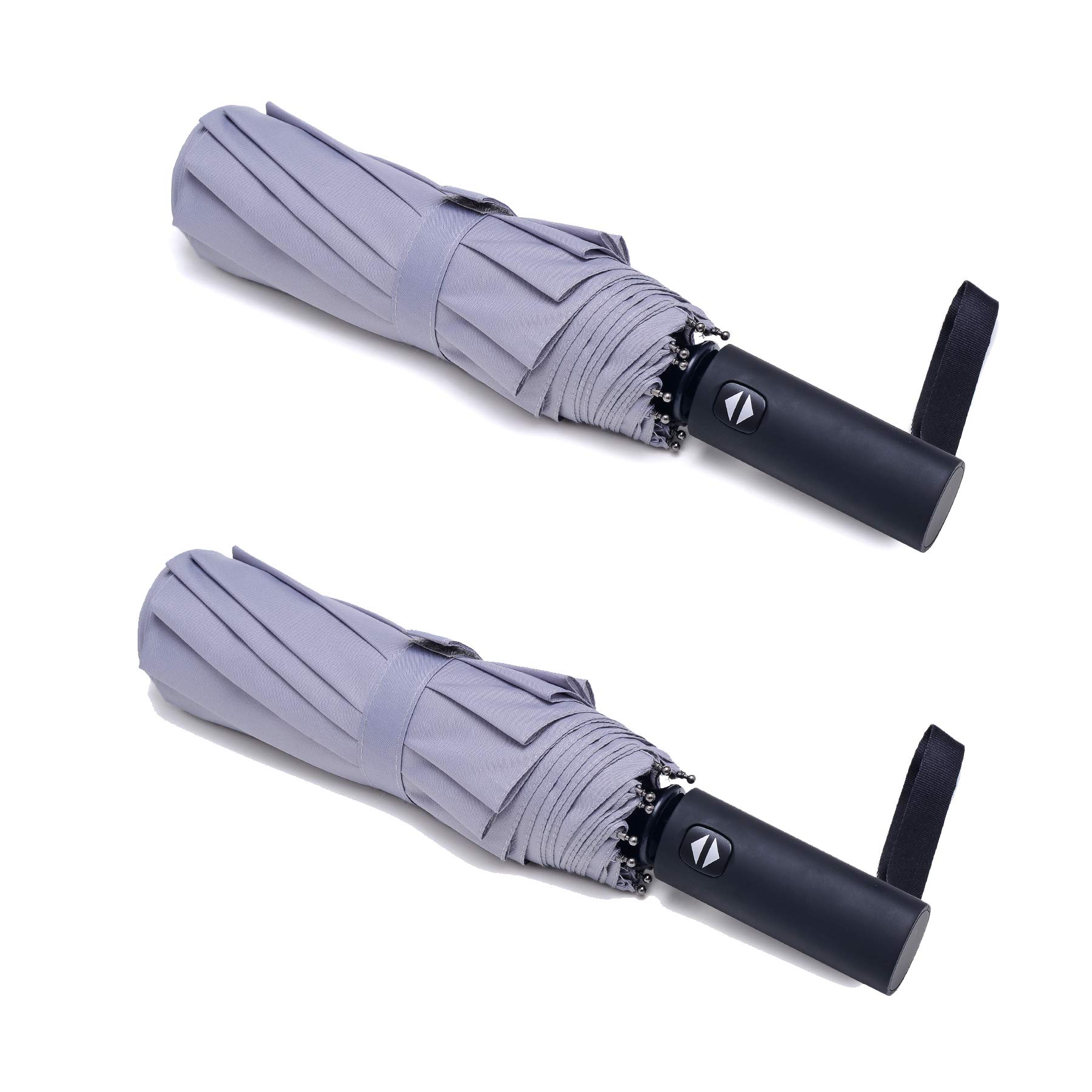 2 PACKS Travel Umbrella Windproof 10 RIBS Auto Open & Close Collapsible Folding Small Compact Umbrella for Rain