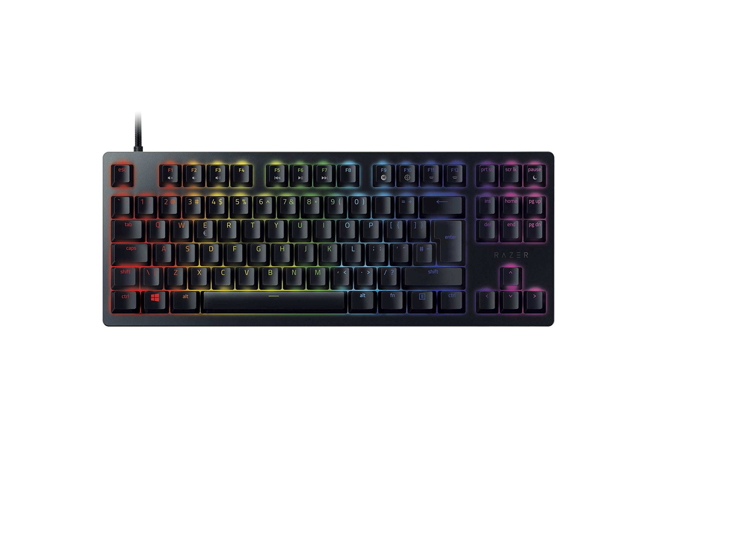 RazerHuntsman Tournament Edition - Premium Keyboard with Razer Opto-Mechanical Keys, Optical Drive, Key Stabilizer Bar, Unmatched Durability, Razer Synapse 3 - Intl. US Layout (ISO) - Black