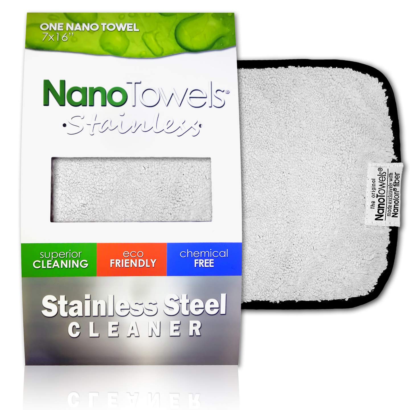 Stainless Steel Cleaner | The Amazing Chemical Free Stainless Steel Cleaning Reusable Wipe Cloth | Kid & Pet Safe | 7x16 (1 pc)