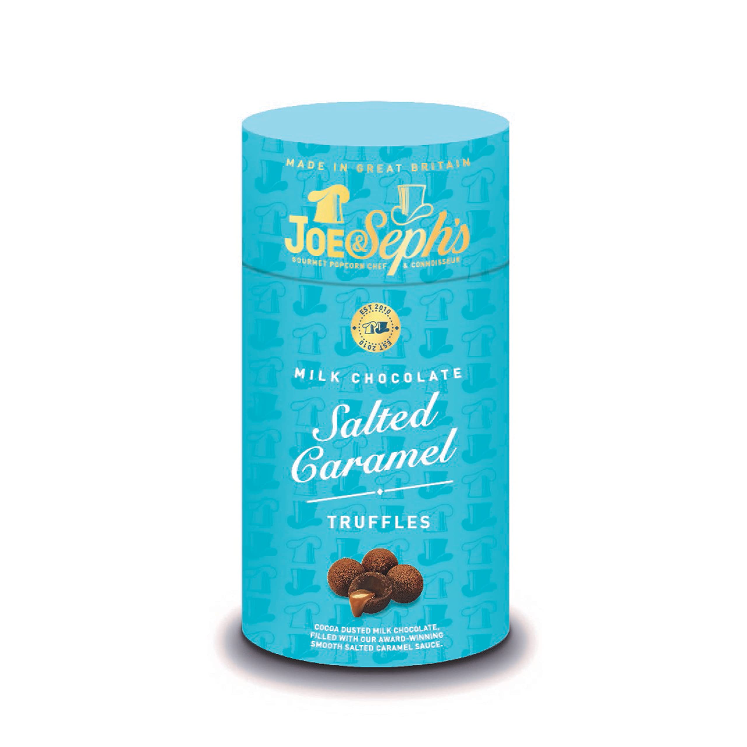 Joe & Seph's Milk Chocolate Salted Caramel Truffles (1x100) | Luxury Cocoa-Dusted Chocolate, smooth salted caramel, gifts for men and women, chocolate gift