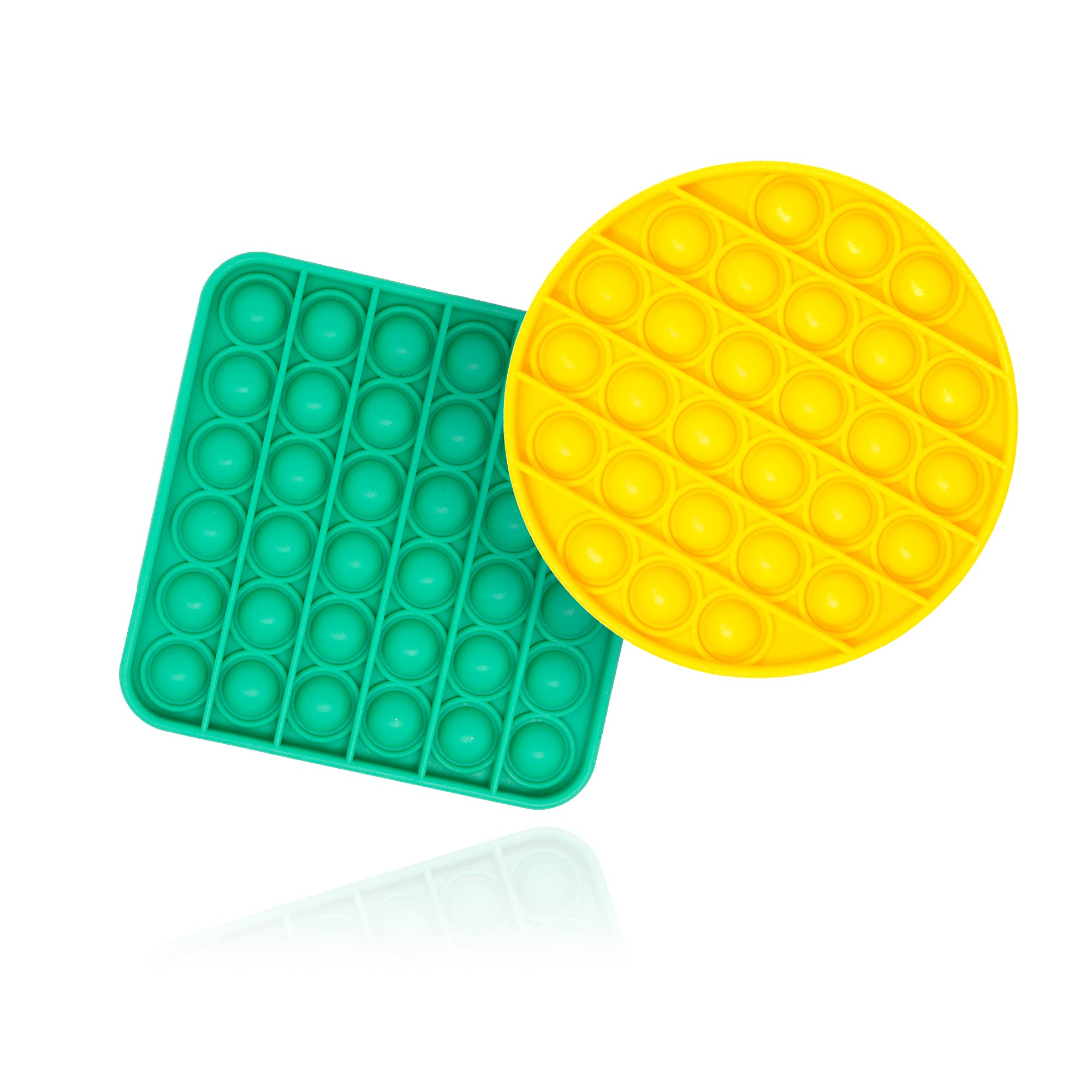 Its 2Pack Silicone Pop Up Poppers Fidget Toy and Sensory Toys for Autistic Children, Kids, Adults, Fidget Popper and Pop Fidget Toy, Figet Toys, Square and Round Fidget Toys Pop Pack