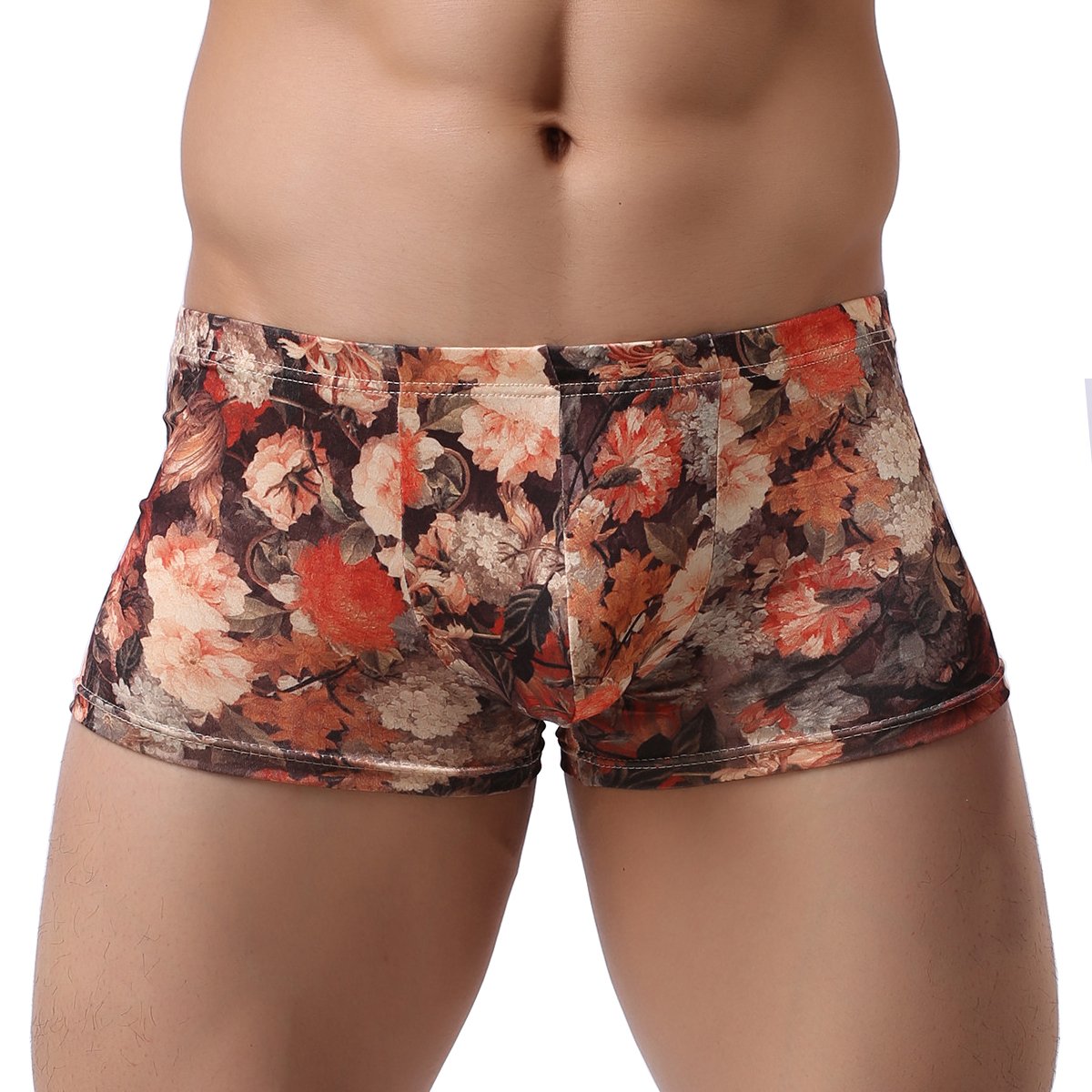 AWEIDS Men's Boxer Retro Royal Floral Print Soft Underwear